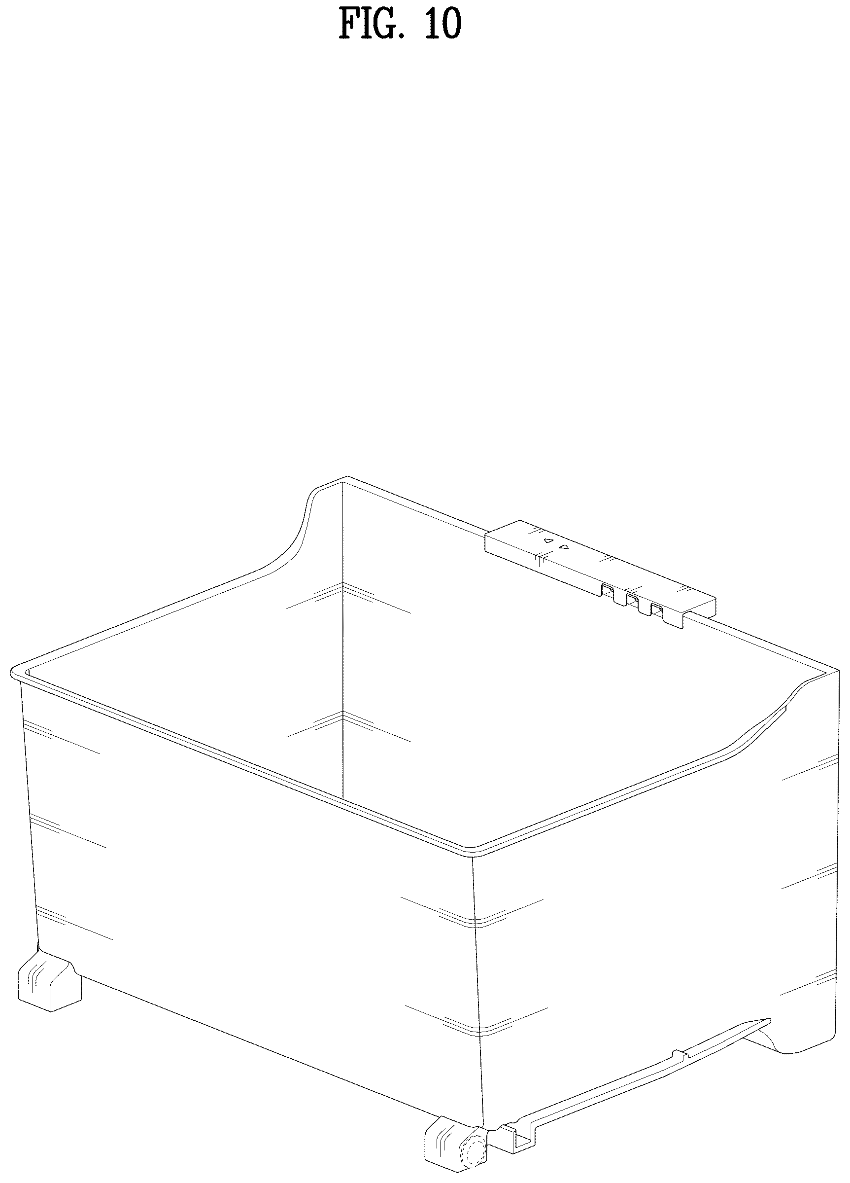 Patent USD1076998 Figure 10 – Drawer for refrigerator