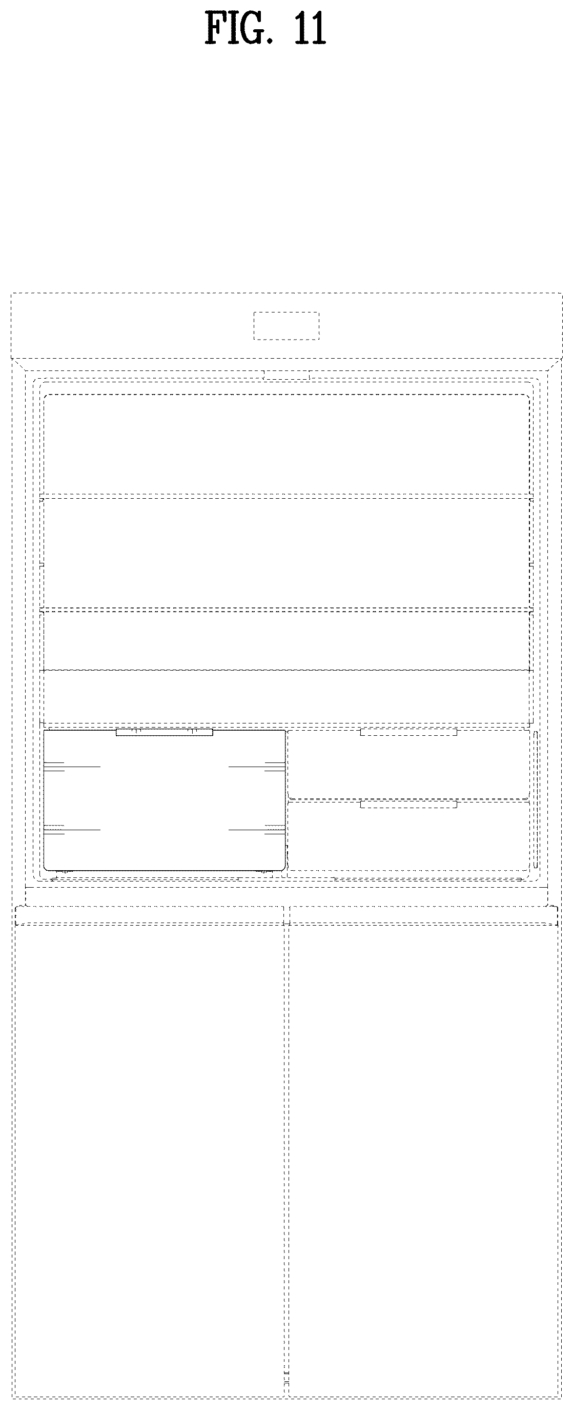 Patent USD1076998 Figure 11 – Drawer for refrigerator