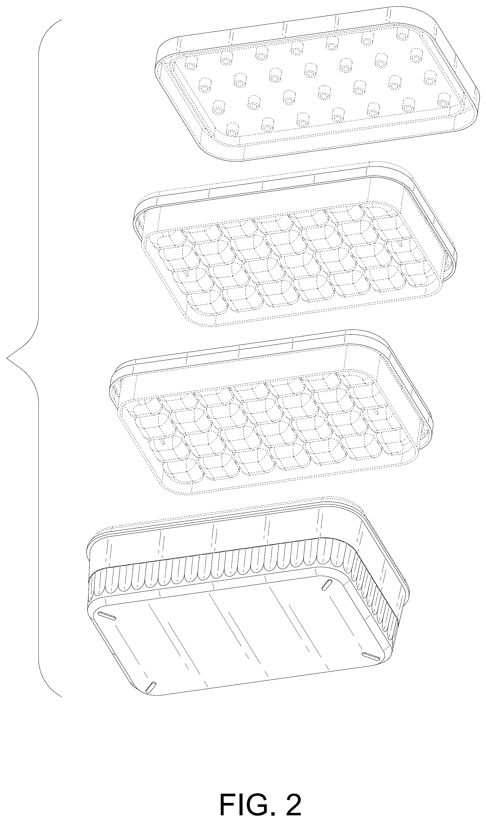 Patent USD1077000 Figure 2 – Ice tray