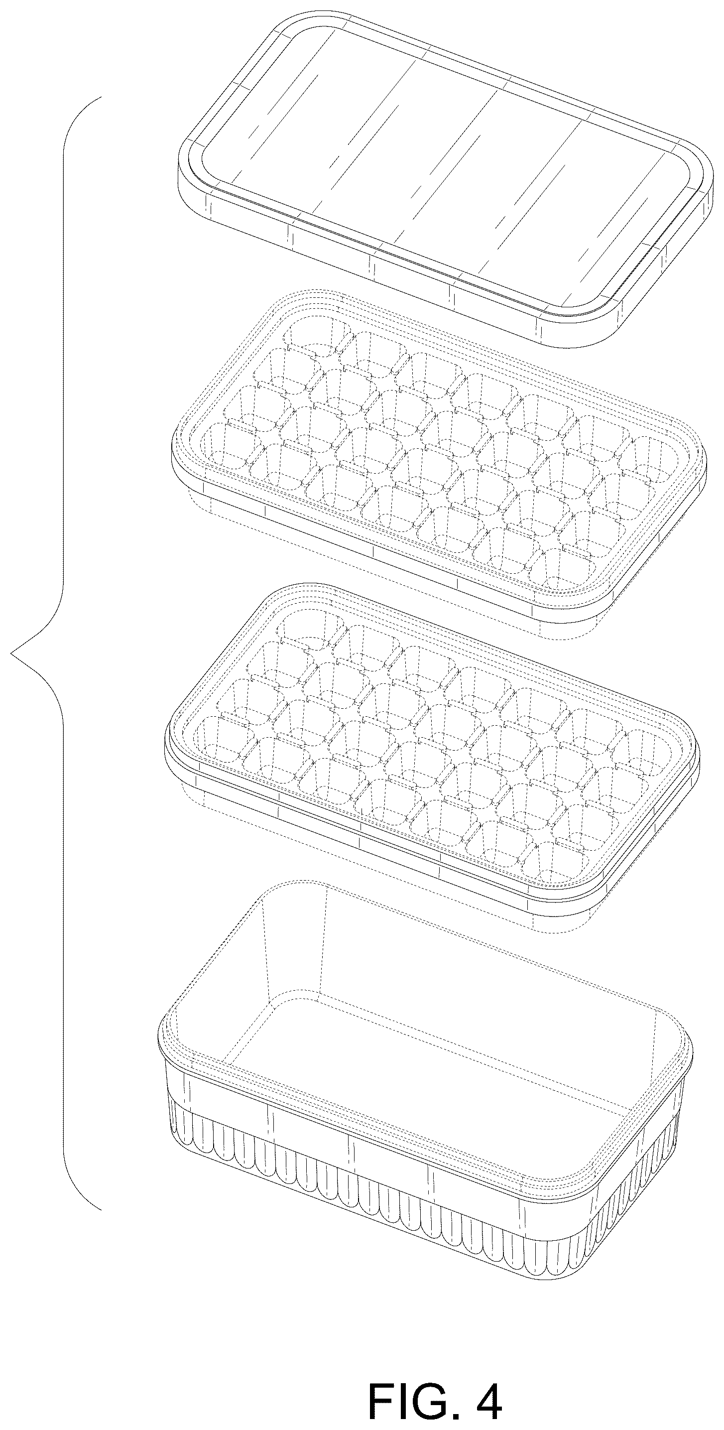 Patent USD1077000 Figure 4 – Ice tray