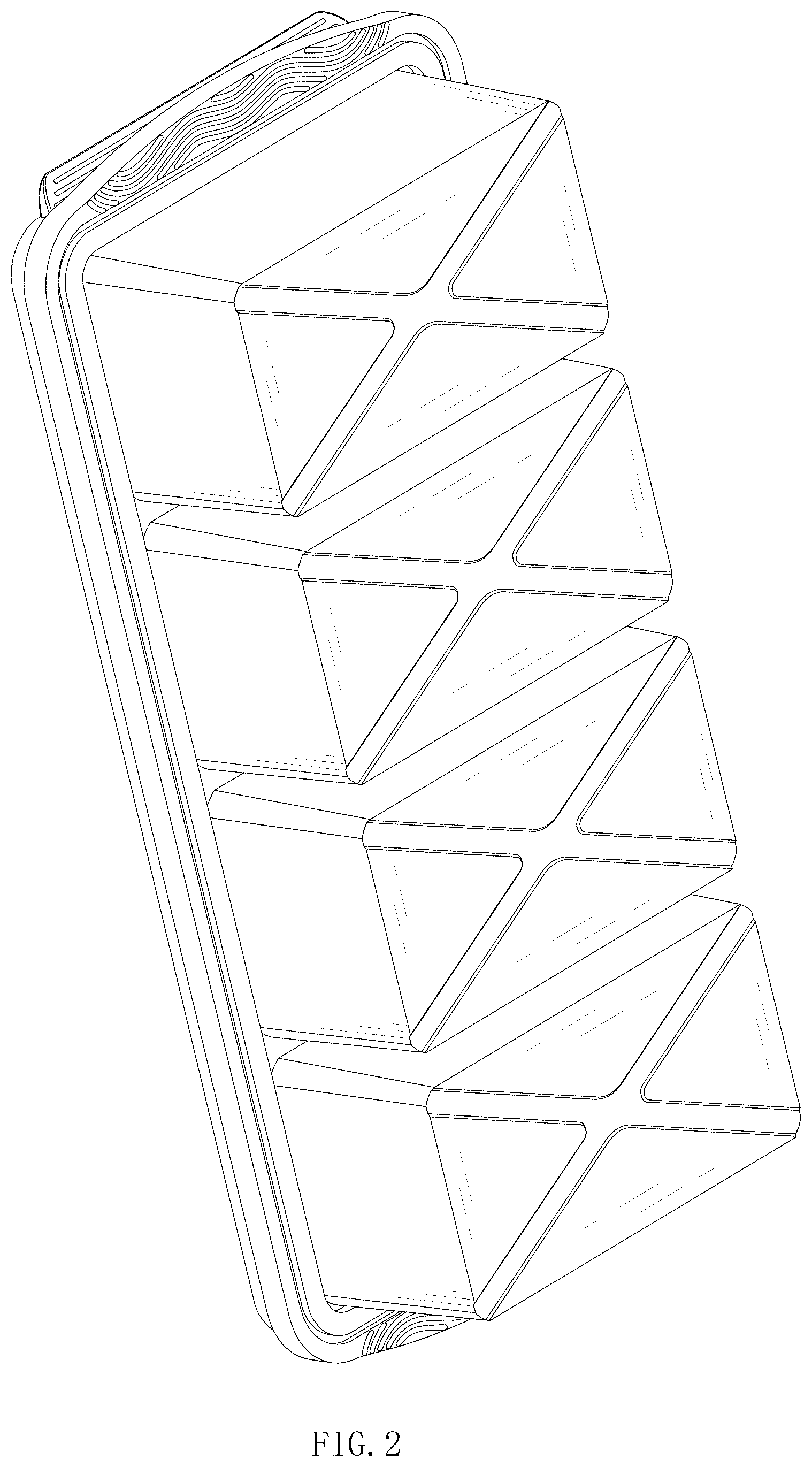 Patent USD1077001 Figure 2 – Ice cube tray