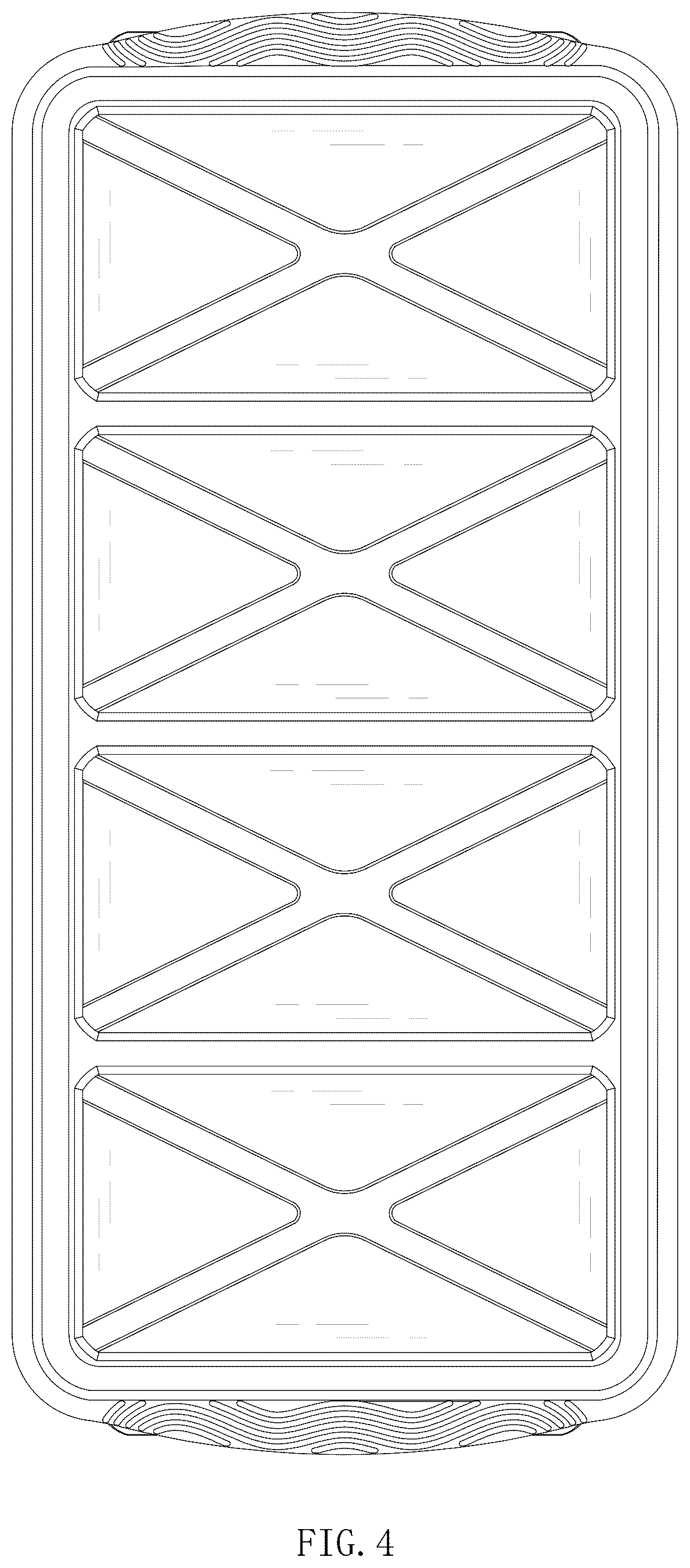 Patent USD1077001 Figure 4 – Ice cube tray