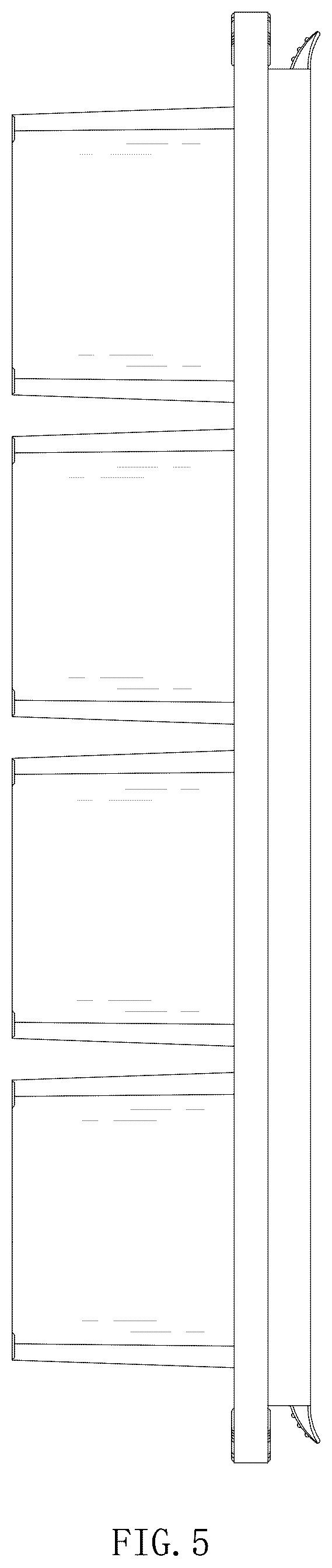 Patent USD1077001 Figure 5 – Ice cube tray