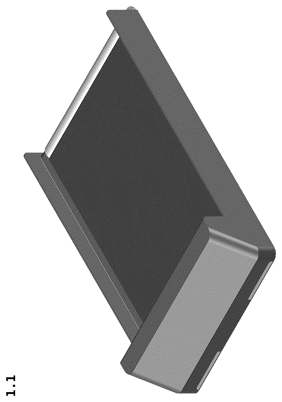 Patent USD1077011 Figure 1 – Mobile service robot loading box