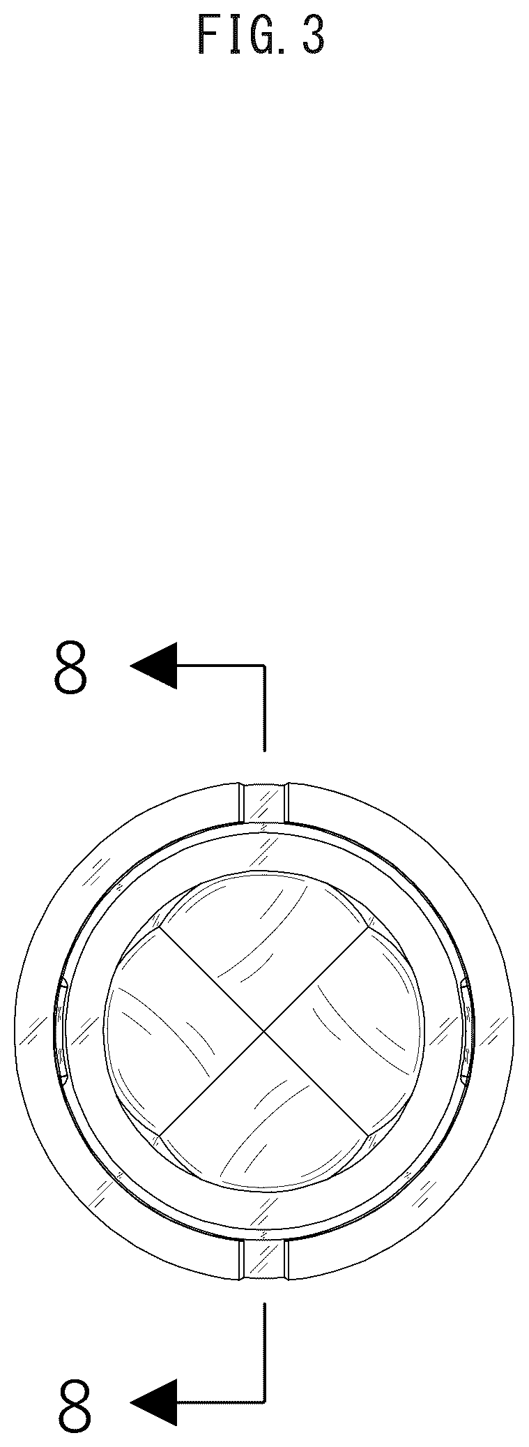 Patent USD1077012 Figure 3 – Lens for infrared radiation sensor