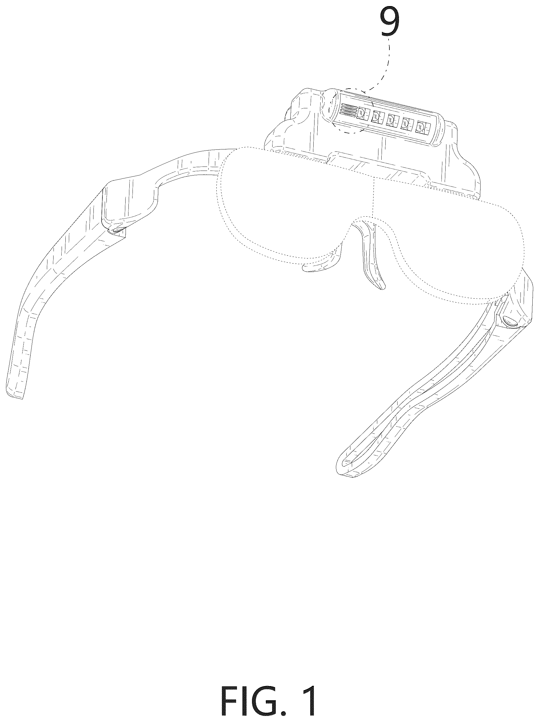 Patent USD1077014 Figure 1 – Head mounted magnifier