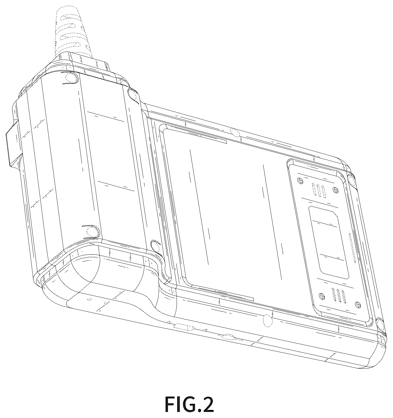Patent USD1077018 Figure 2 – Endoscope camera dual-lens