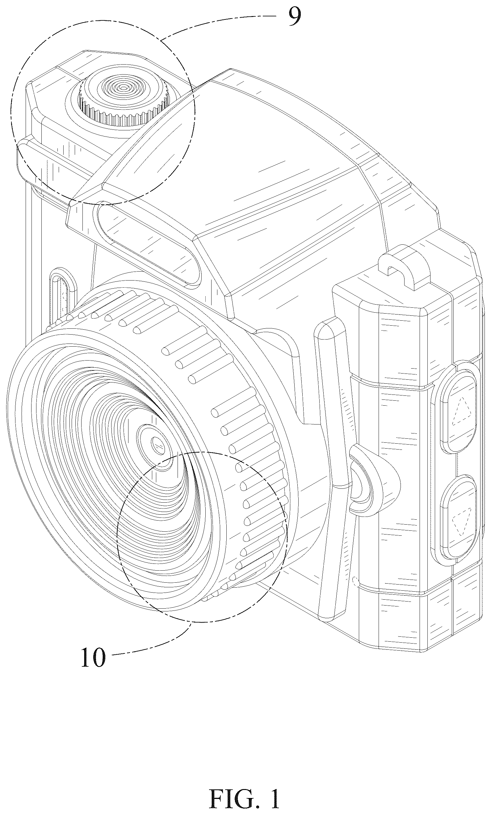 Patent USD1077019 Figure 1 – Camera
