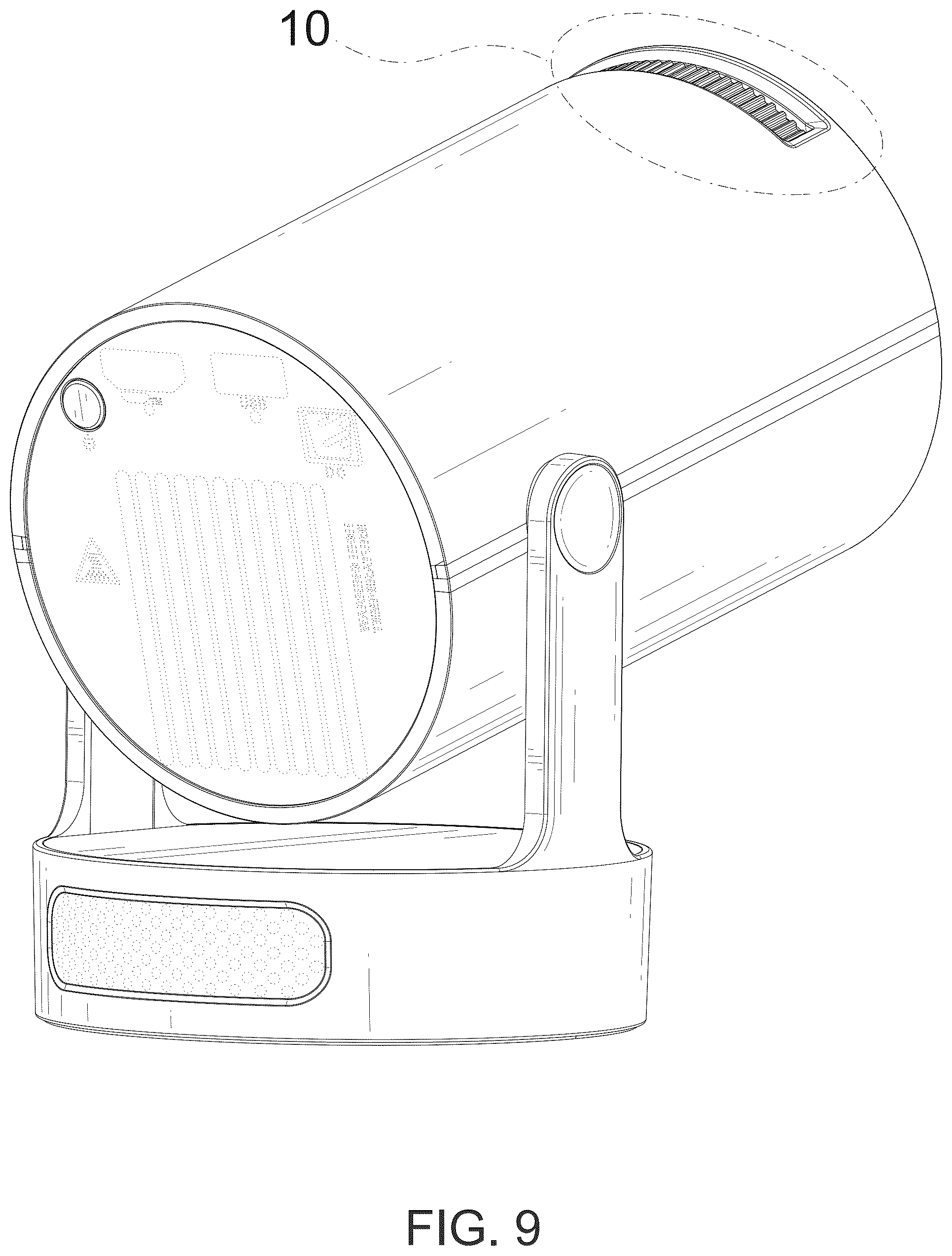 Patent USD1077028 Figure 9 – Projector