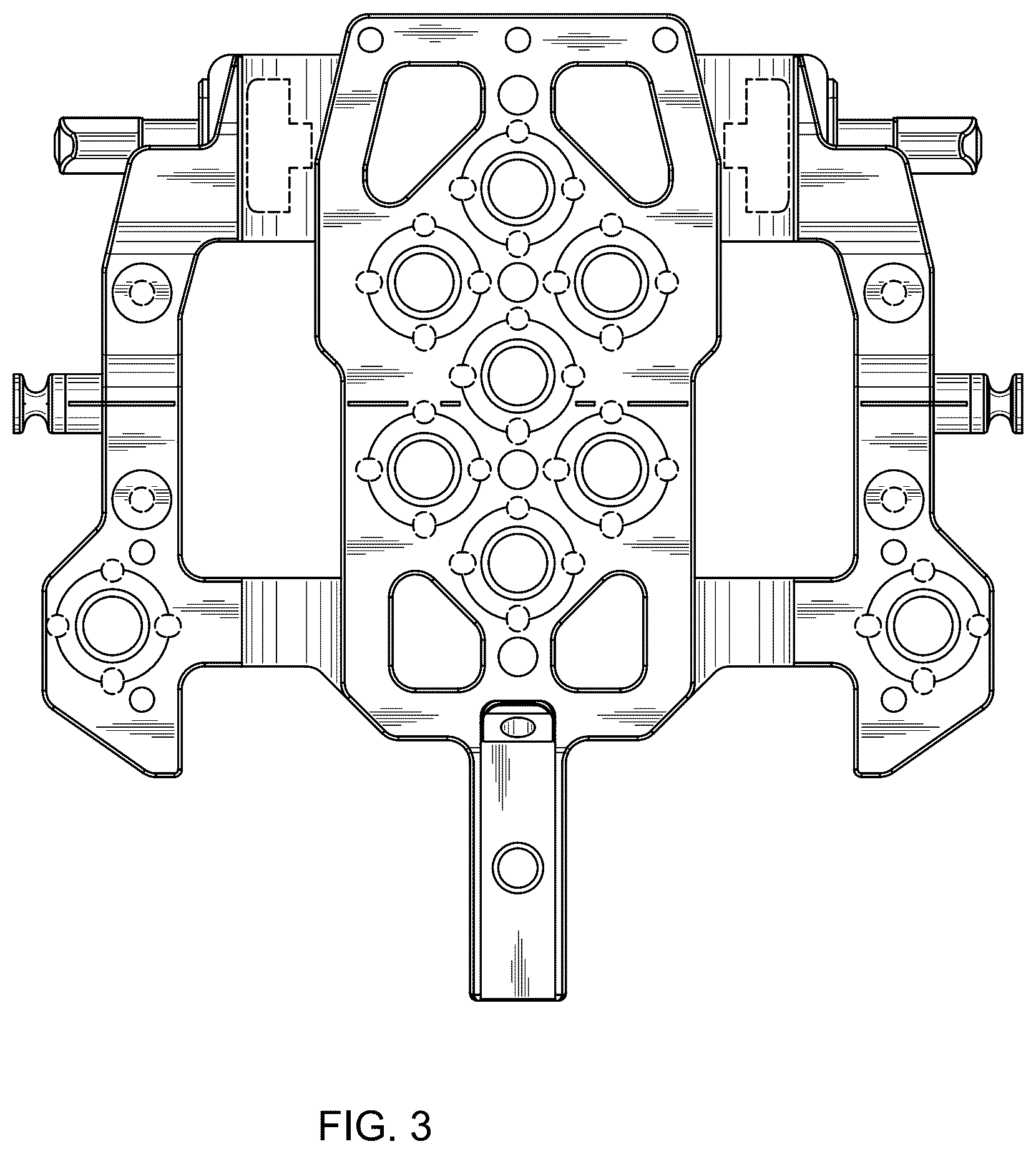 Patent USD1077031 Figure 3 – Support plate for cameras
