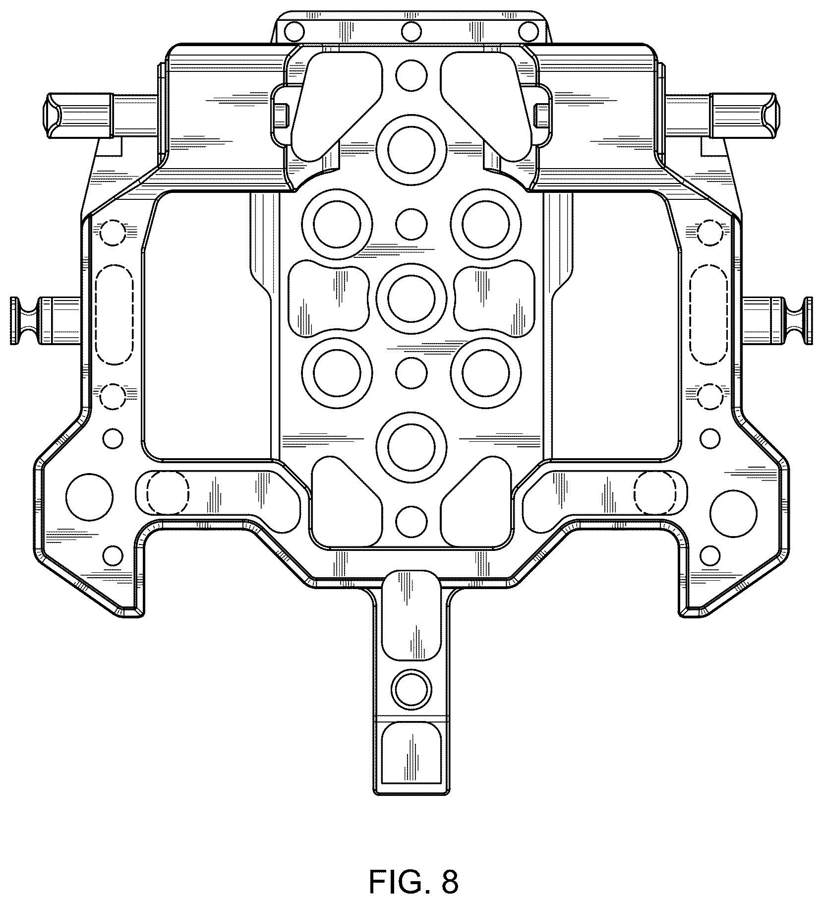Patent USD1077031 Figure 8 – Support plate for cameras