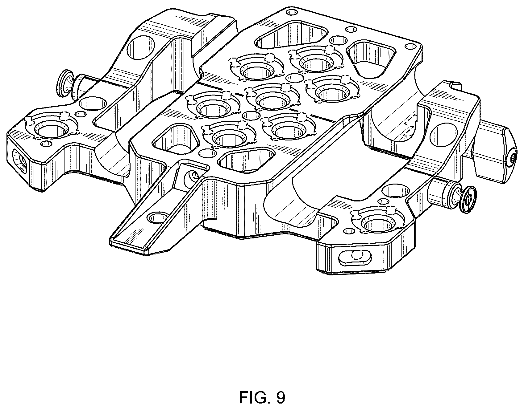 Patent USD1077031 Figure 9 – Support plate for cameras