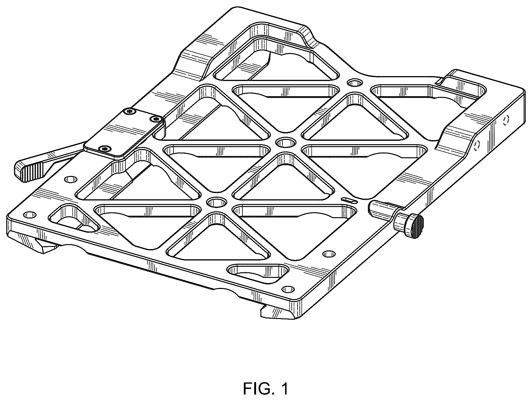 Patent USD1077033 Figure 1 – Support plate for cameras