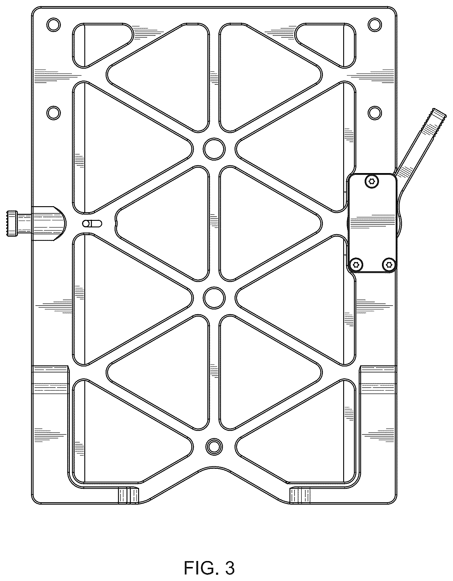 Patent USD1077033 Figure 3 – Support plate for cameras