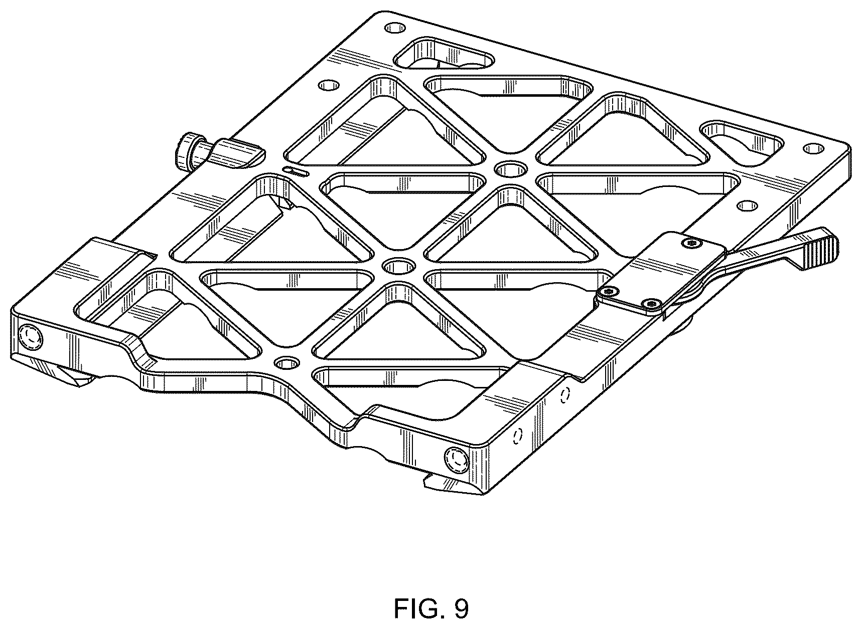 Patent USD1077033 Figure 9 – Support plate for cameras