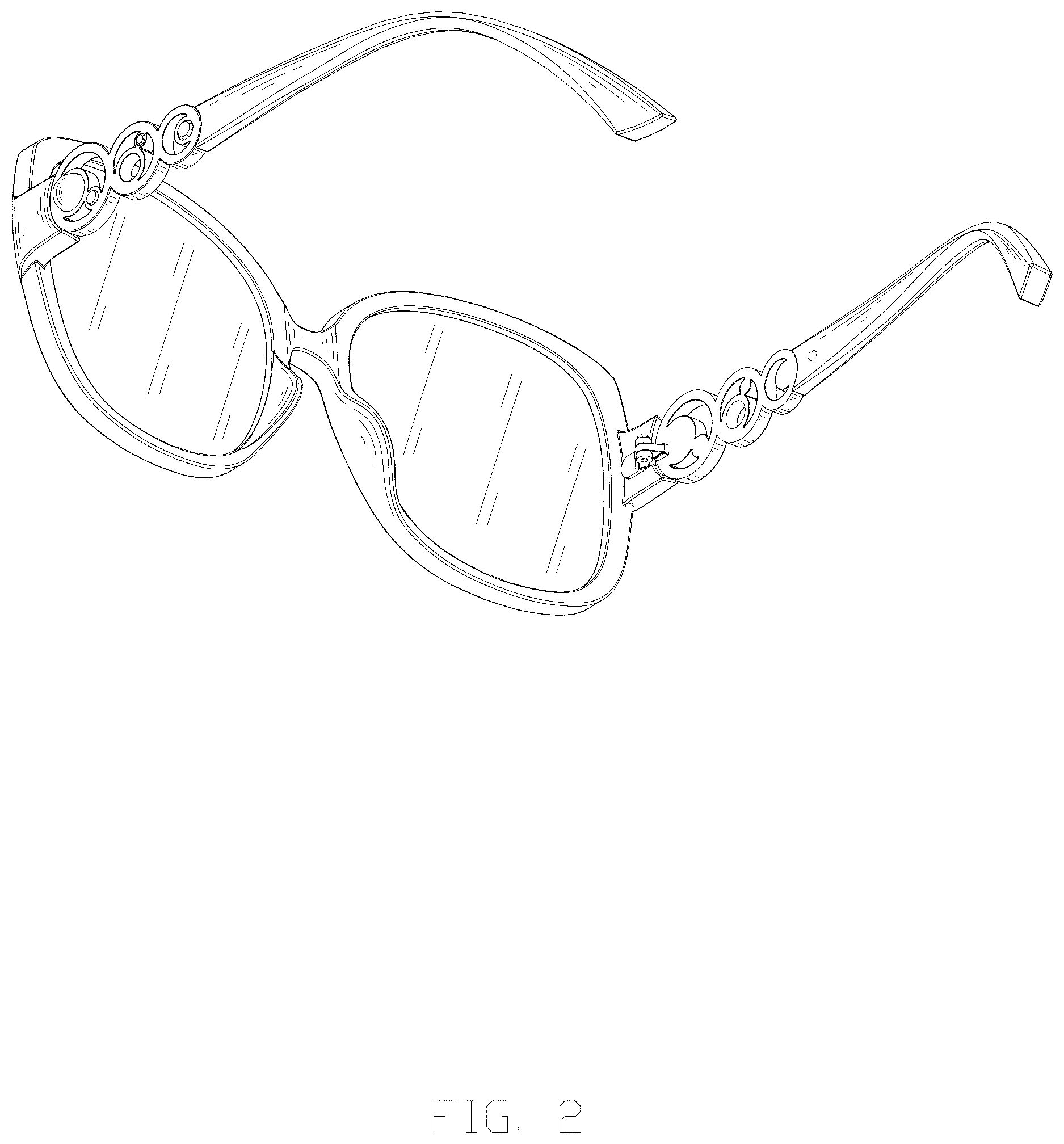 Patent USD1077039 Figure 2 – Sunglasses