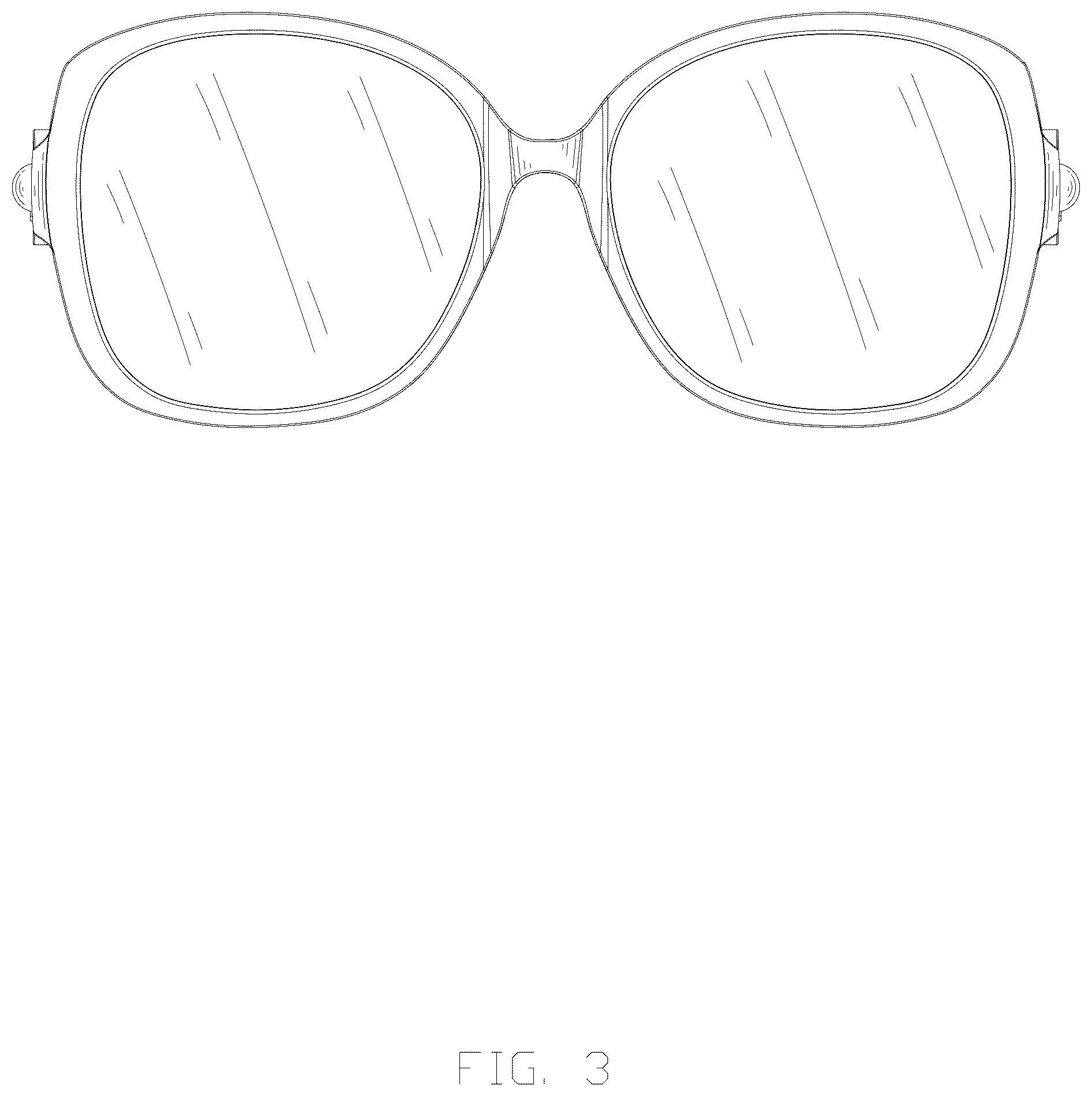 Patent USD1077039 Figure 3 – Sunglasses