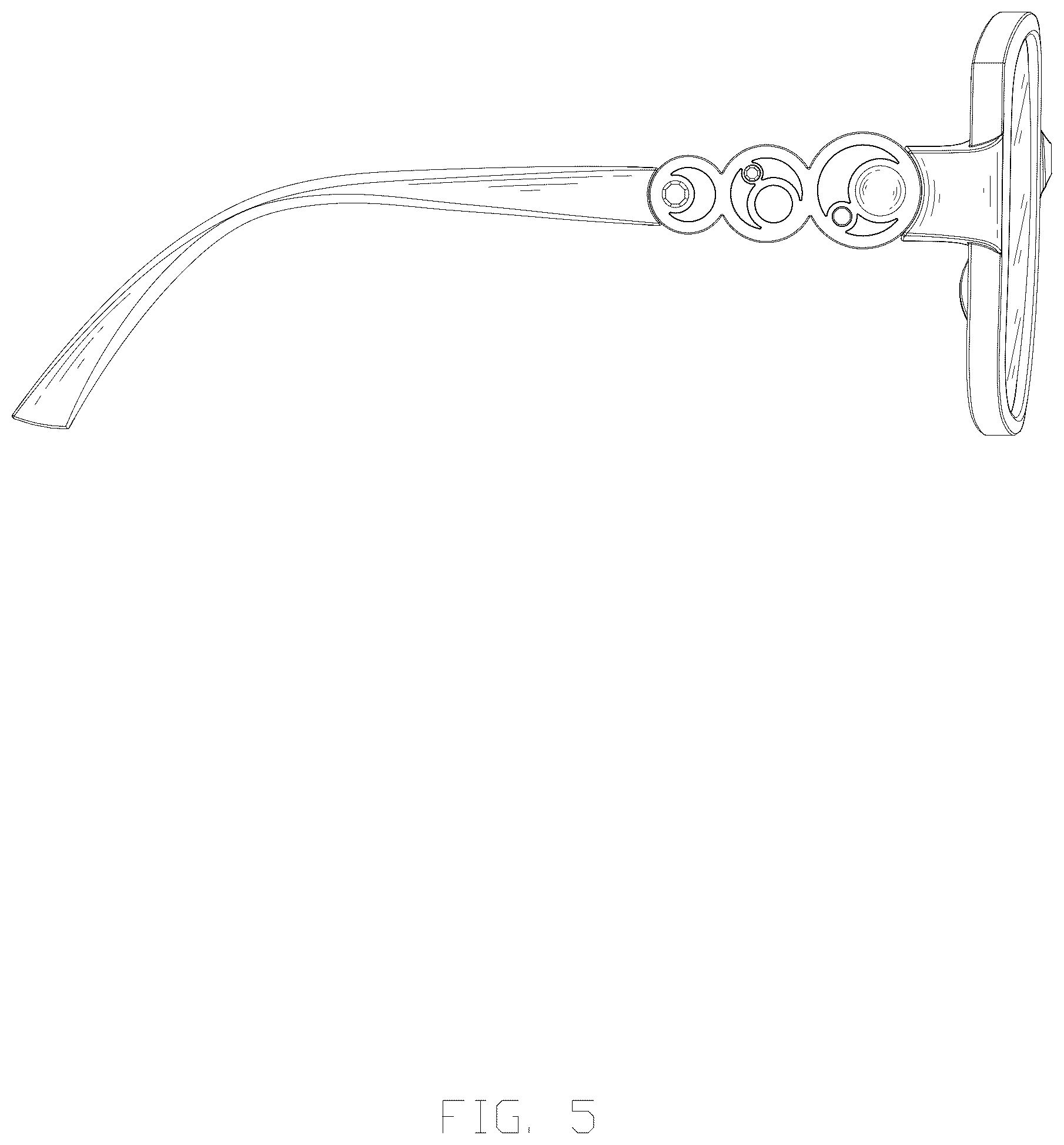 Patent USD1077039 Figure 5 – Sunglasses