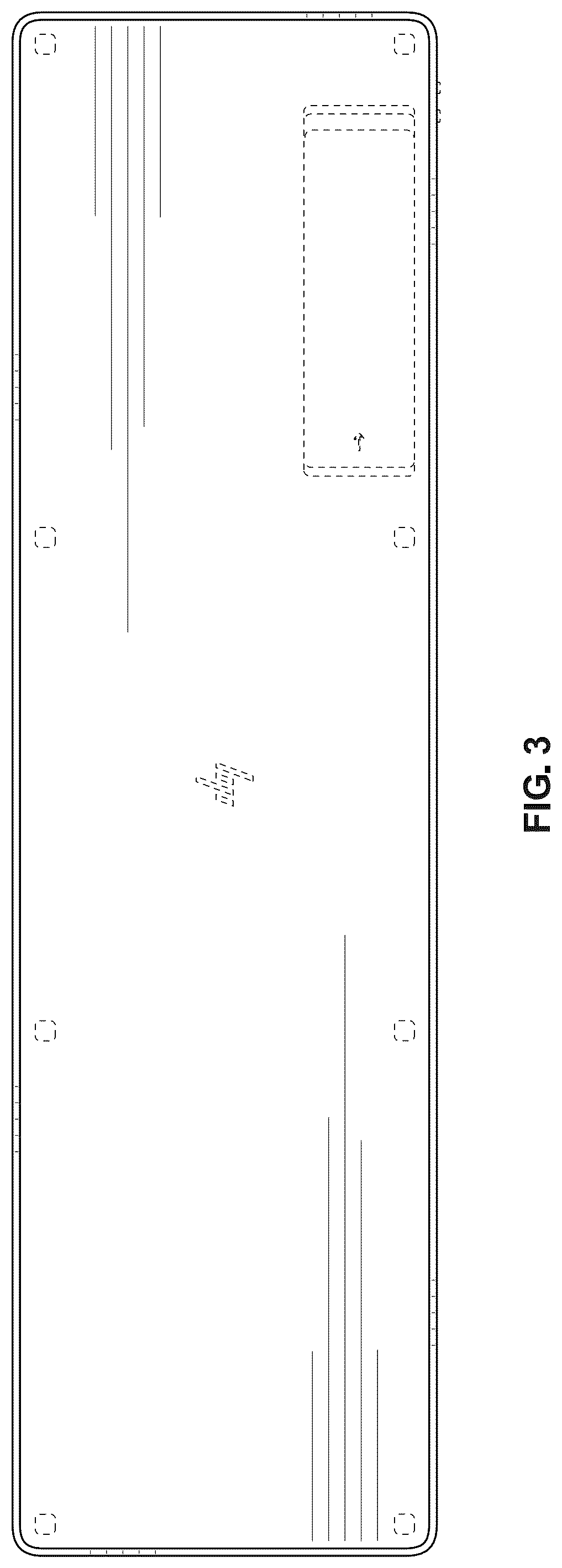 Patent USD1077041 Figure 3 – Keyboard including a touchpad