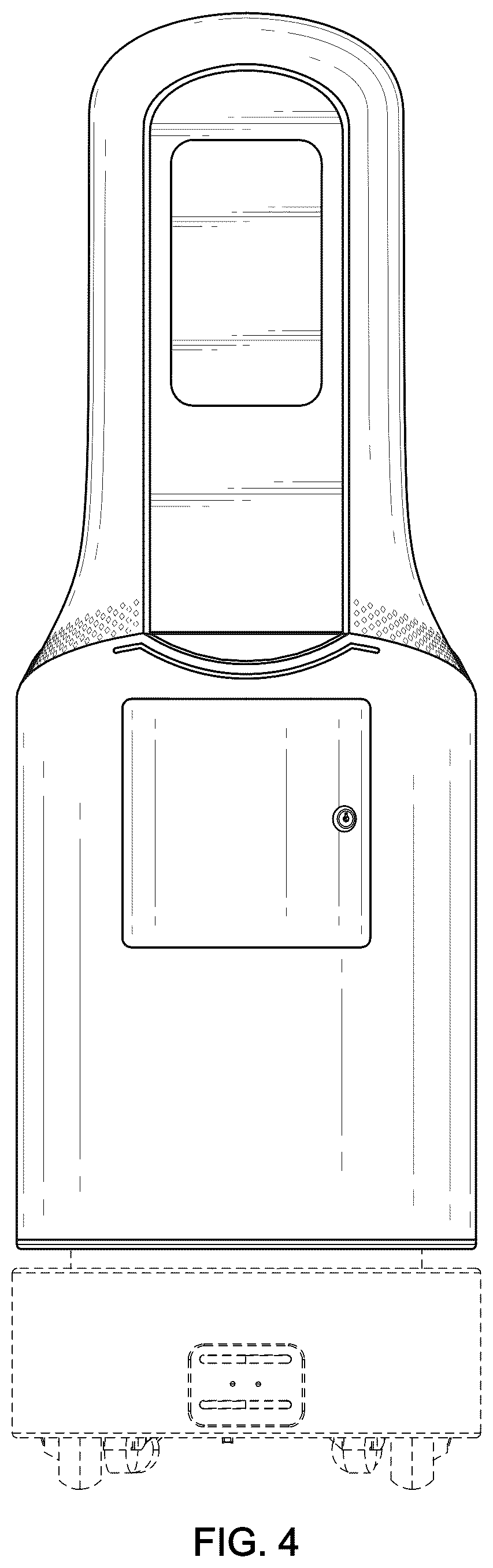 Patent USD1077055 Figure 4 – Gaming services robot