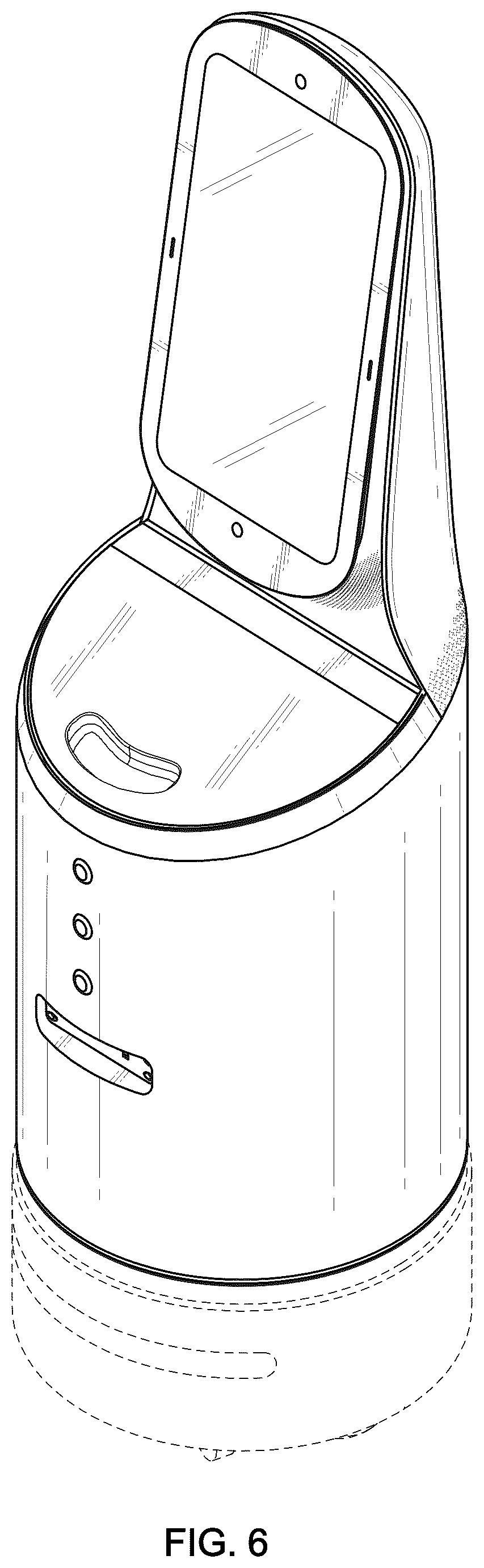 Patent USD1077055 Figure 6 – Gaming services robot