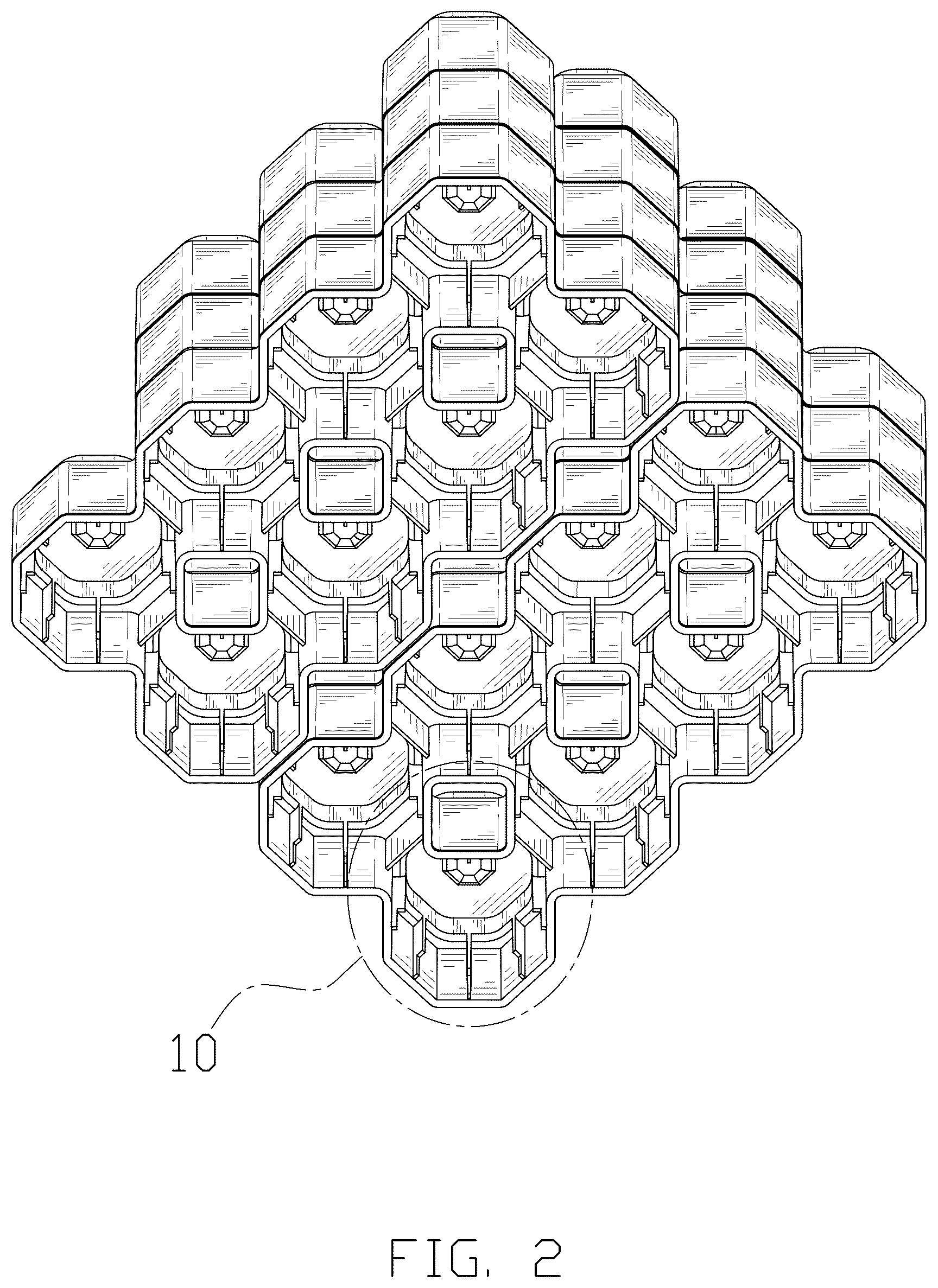 Patent USD1077072 Figure 2 – Octagon puzzle blocks assembly
