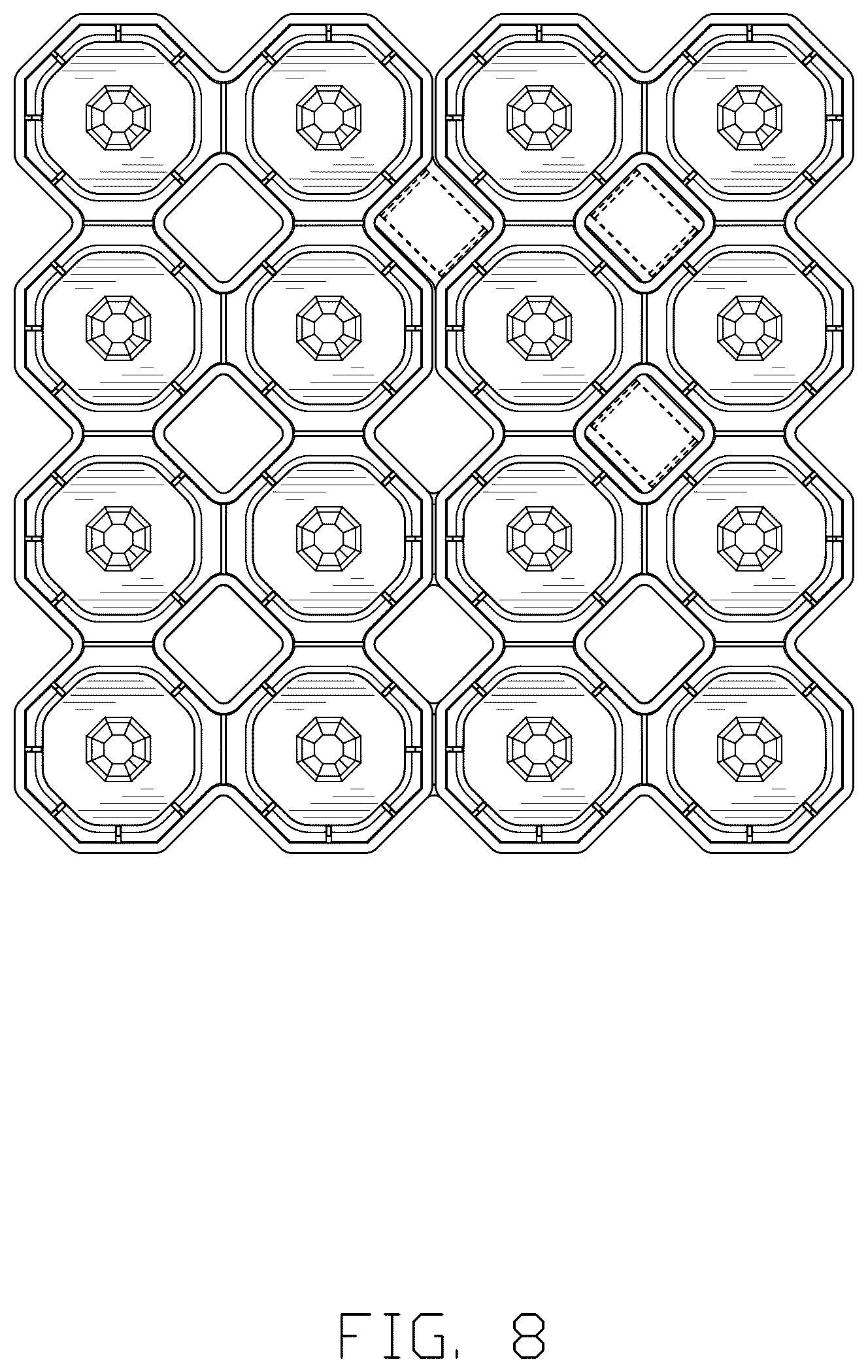 Patent USD1077072 Figure 8 – Octagon puzzle blocks assembly