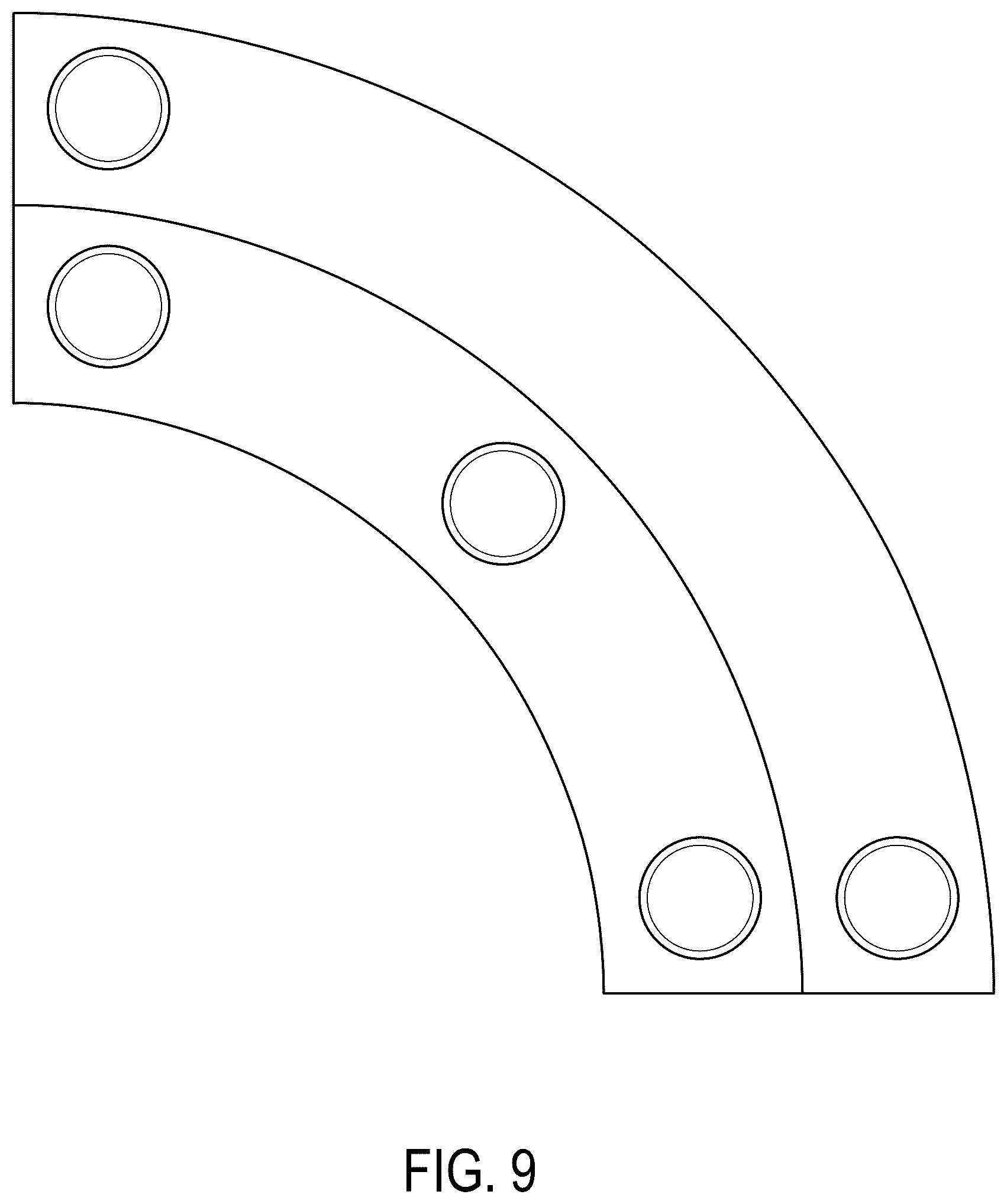 Patent USD1077073 Figure 9 – Arced toy brick