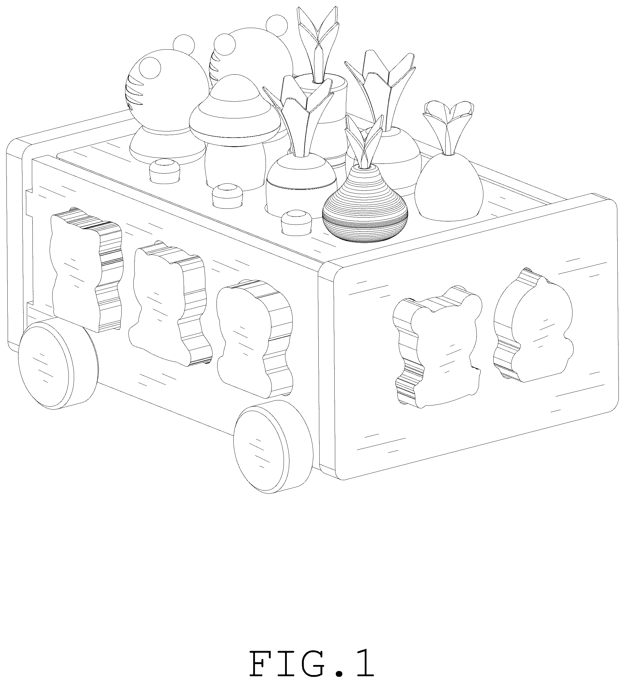 Patent USD1077075 Figure 1 – Toy car