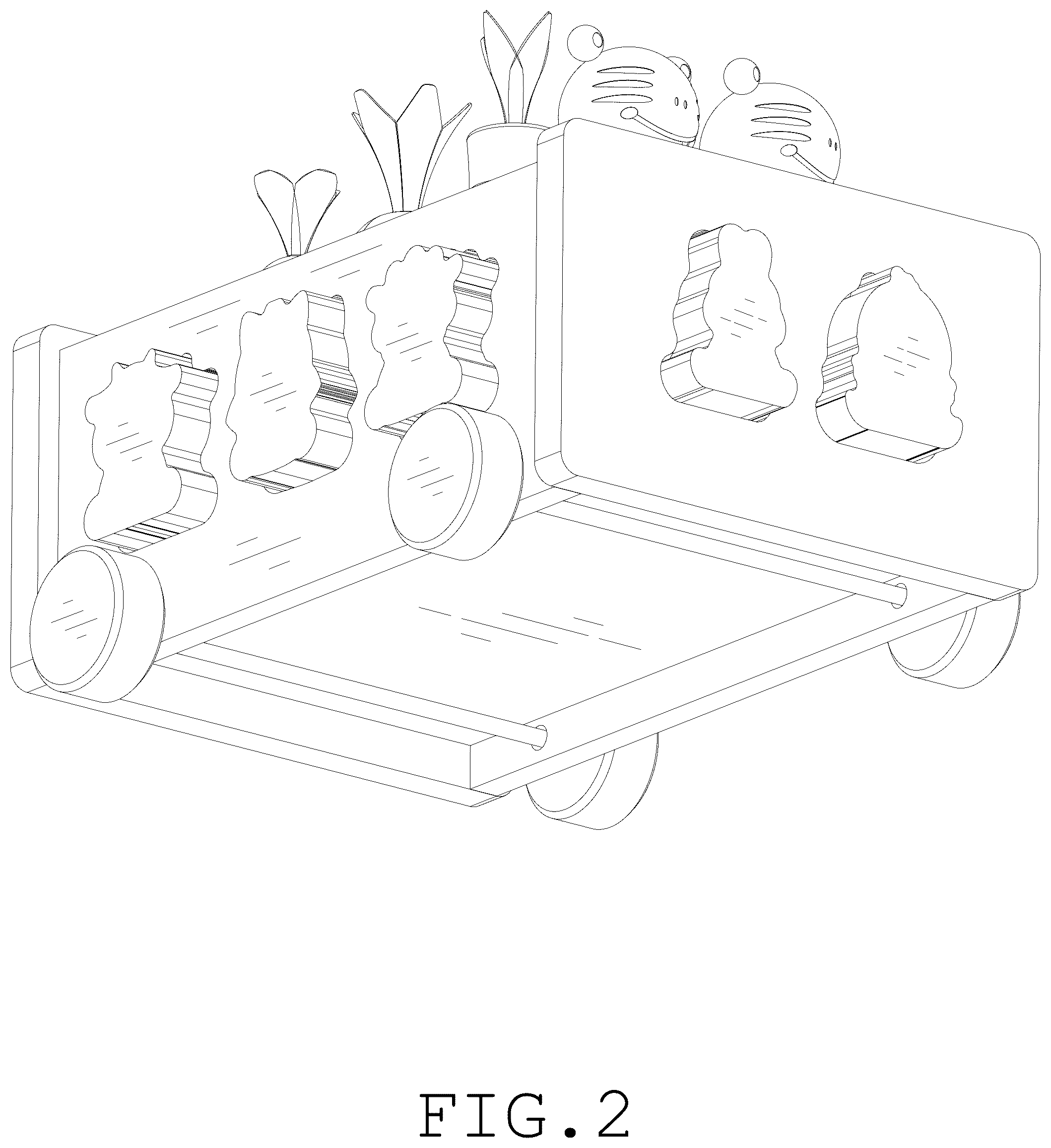 Patent USD1077075 Figure 2 – Toy car