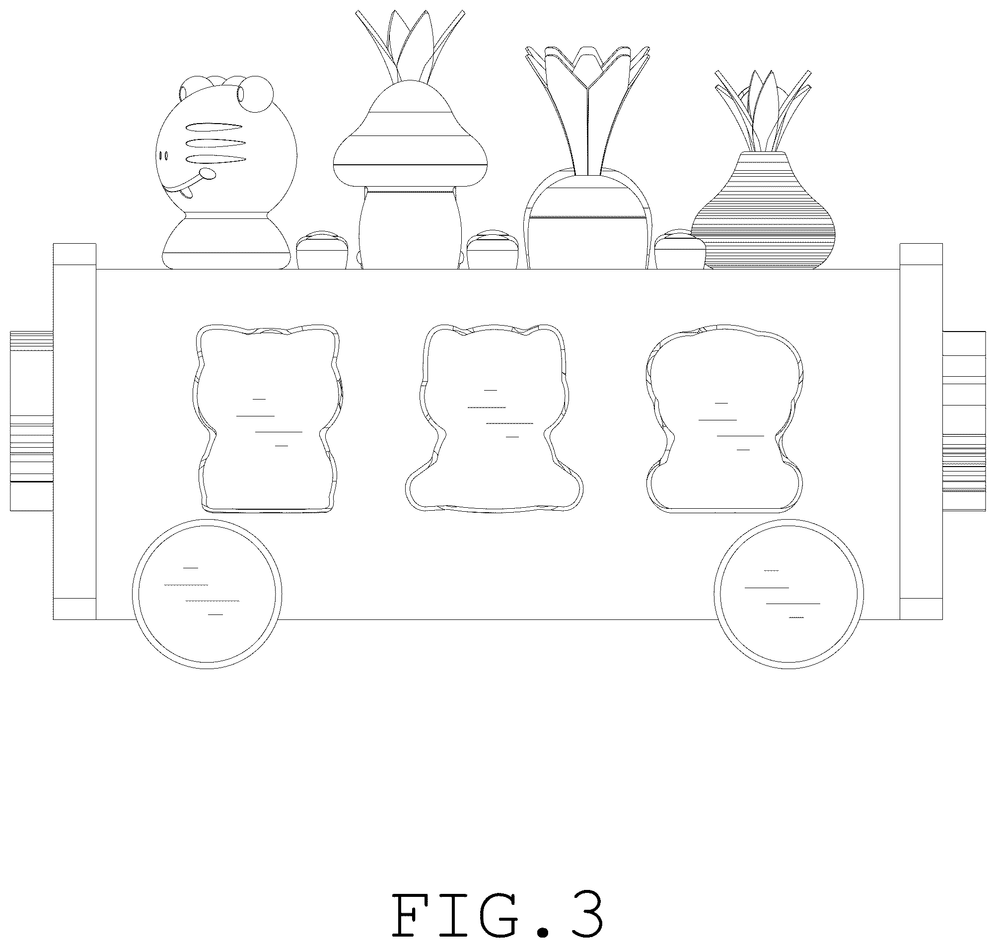 Patent USD1077075 Figure 3 – Toy car
