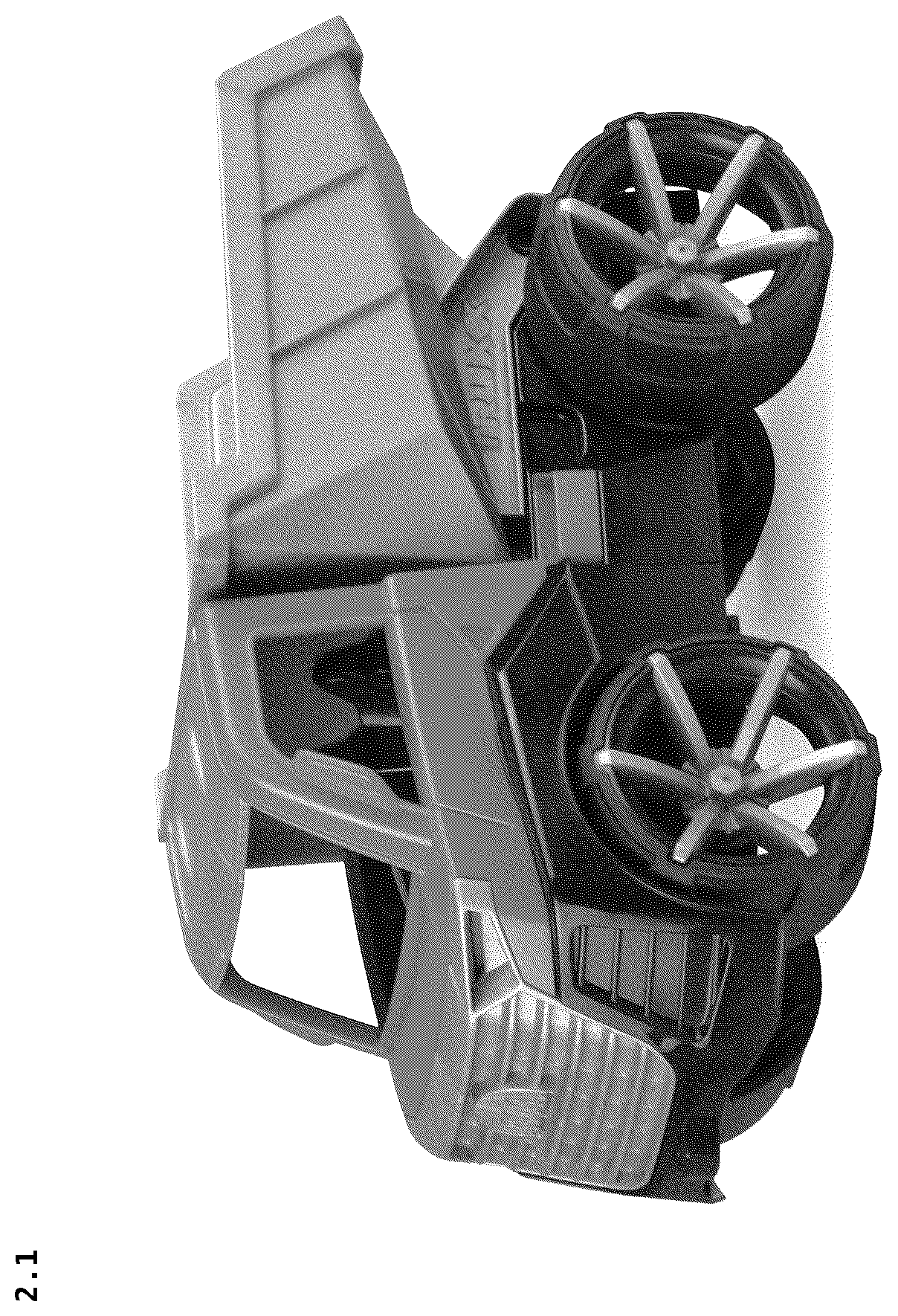 Patent USD1077077 Figure 1 – Toy vehicle