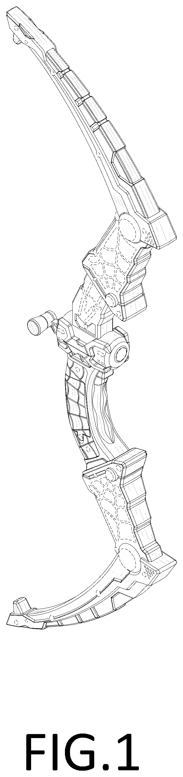 Patent USD1077079 Figure 1 – Toy bow