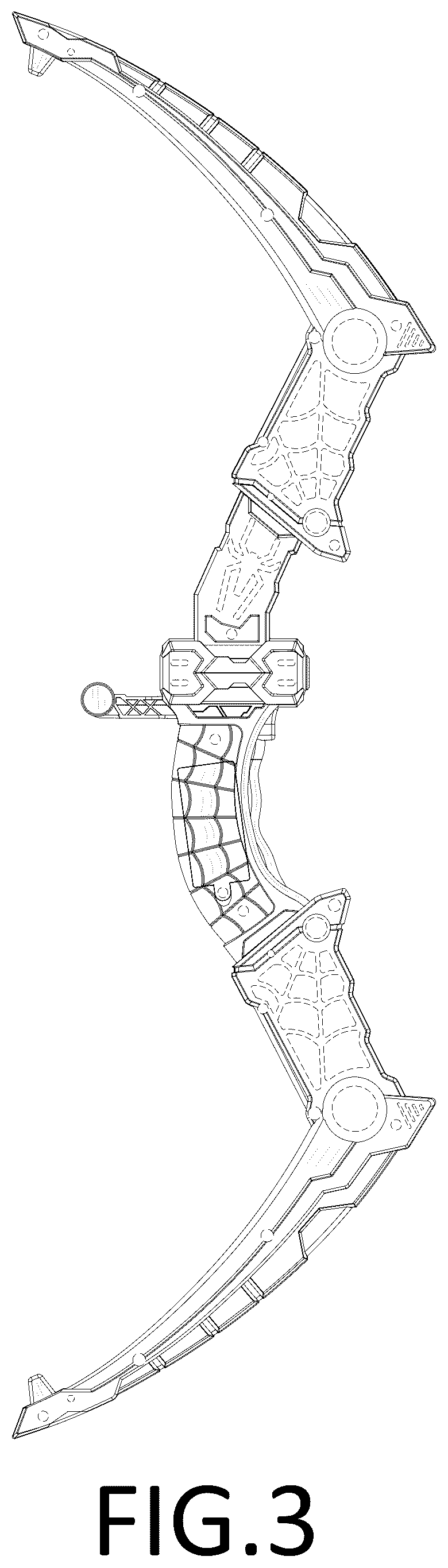 Patent USD1077079 Figure 3 – Toy bow