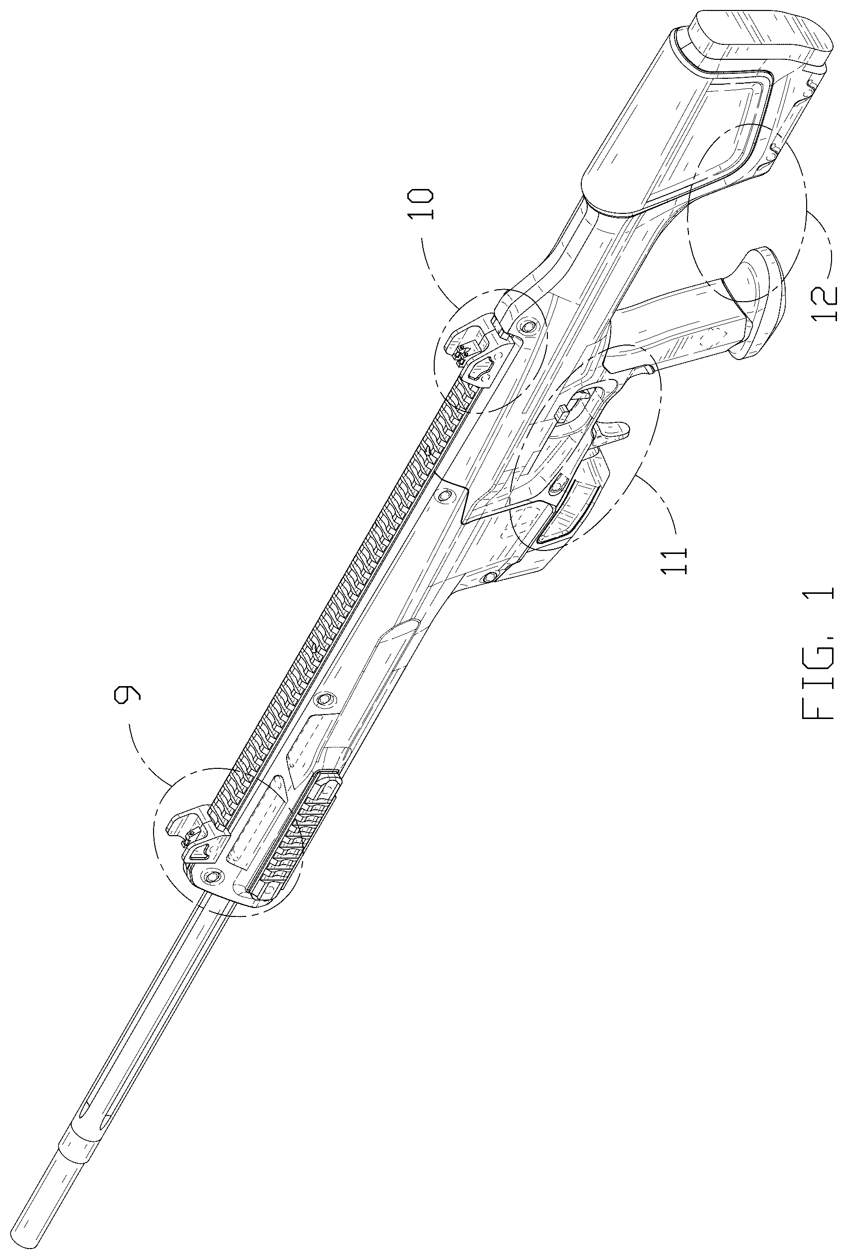 Patent USD1077080 Figure 1 – Toy gun