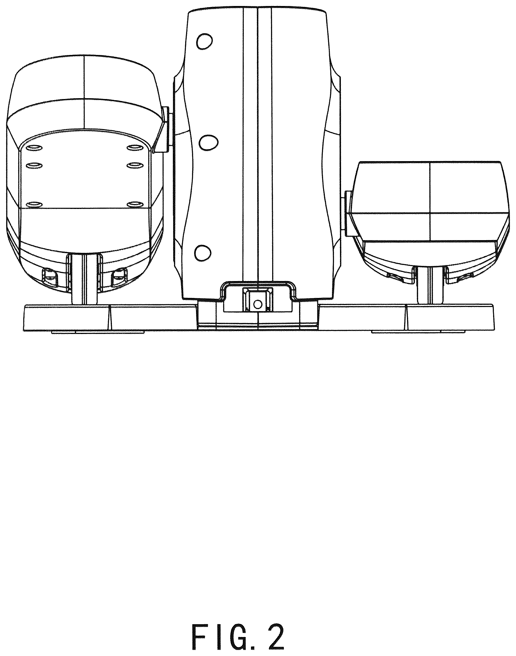Patent USD1077091 Figure 2 – Electric elliptical trainer