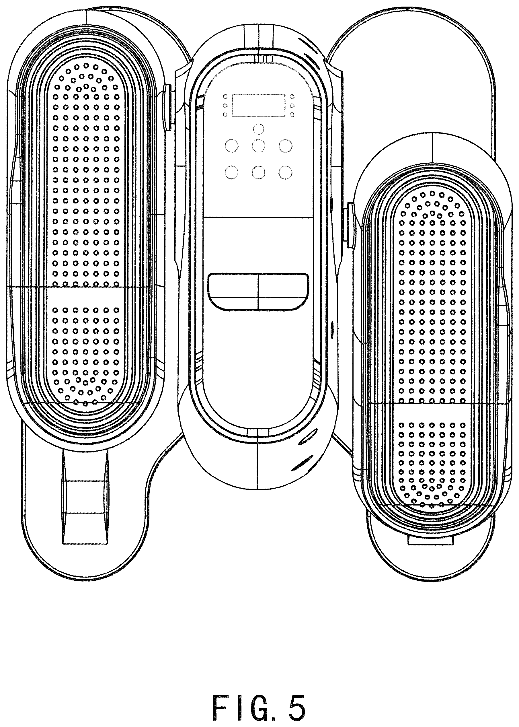 Patent USD1077091 Figure 5 – Electric elliptical trainer