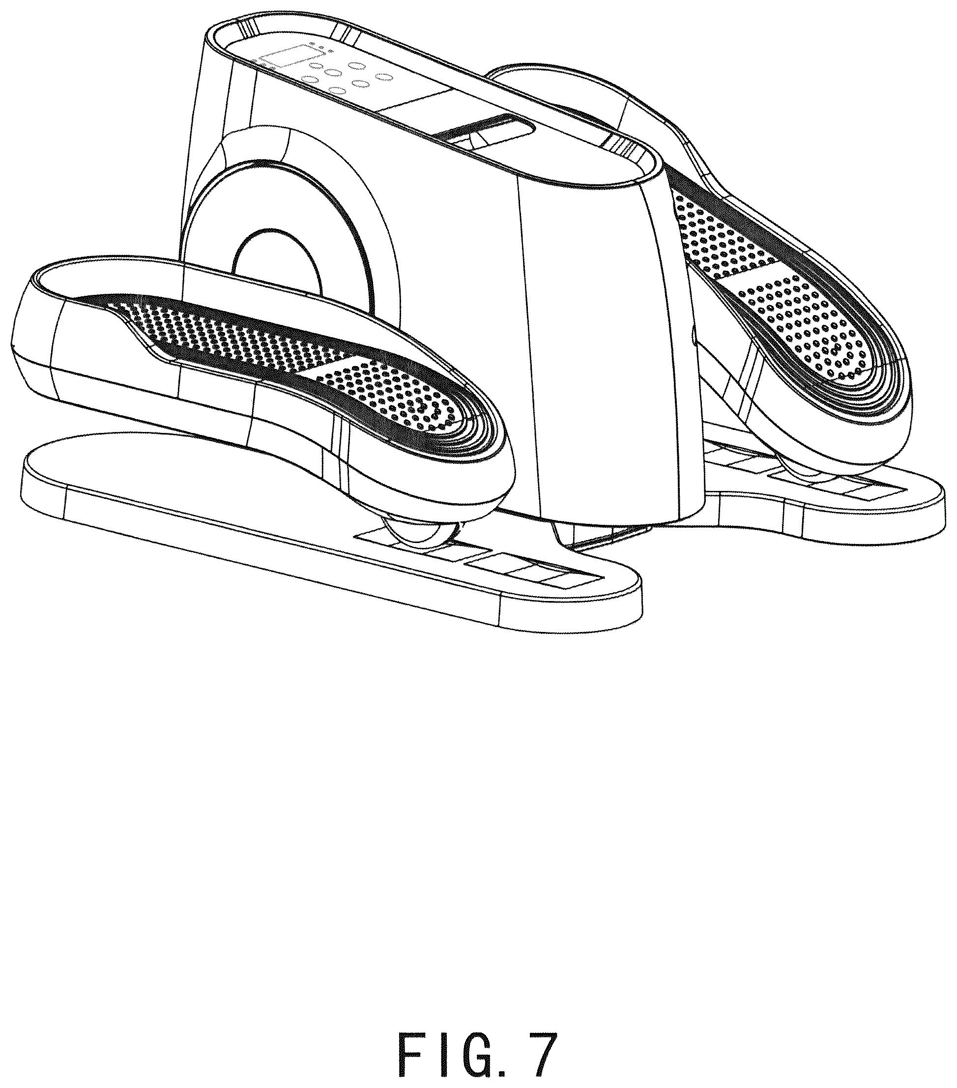 Patent USD1077091 Figure 7 – Electric elliptical trainer