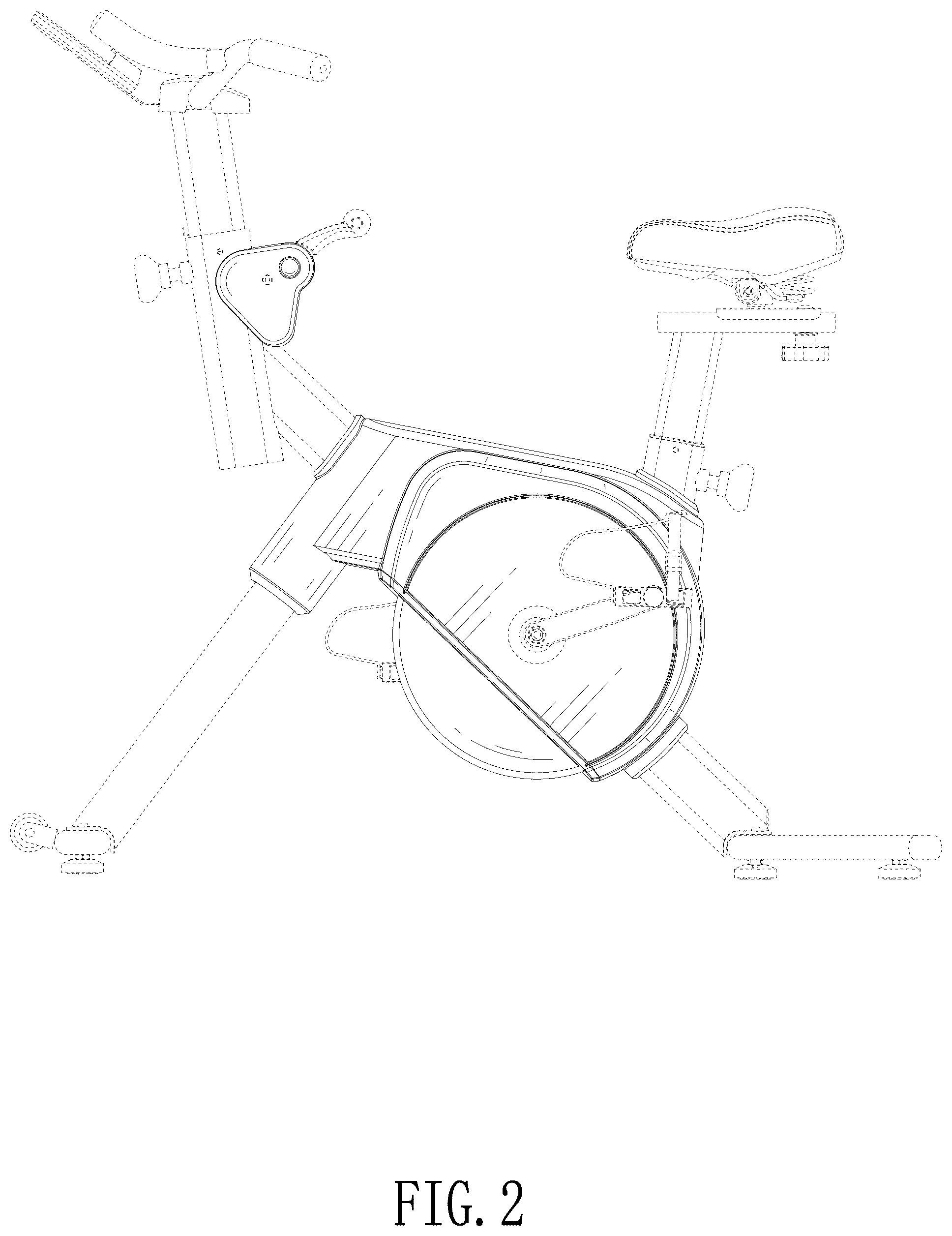 Patent USD1077095 Figure 2 – Cover for indoor cycling bike