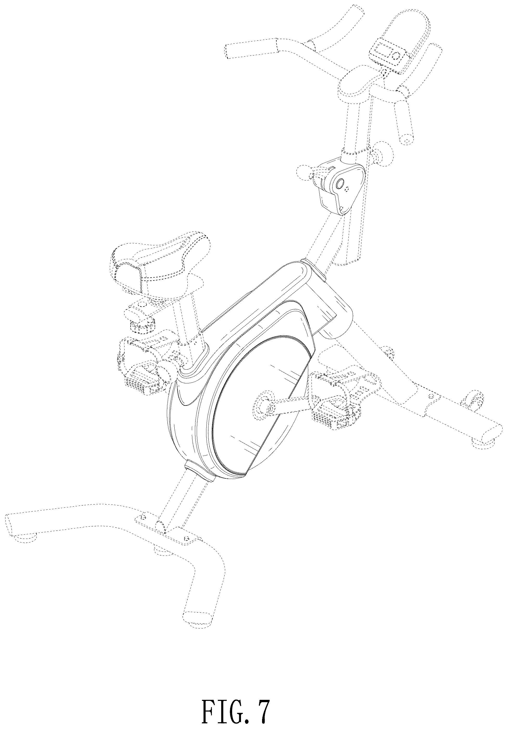 Patent USD1077095 Figure 7 – Cover for indoor cycling bike