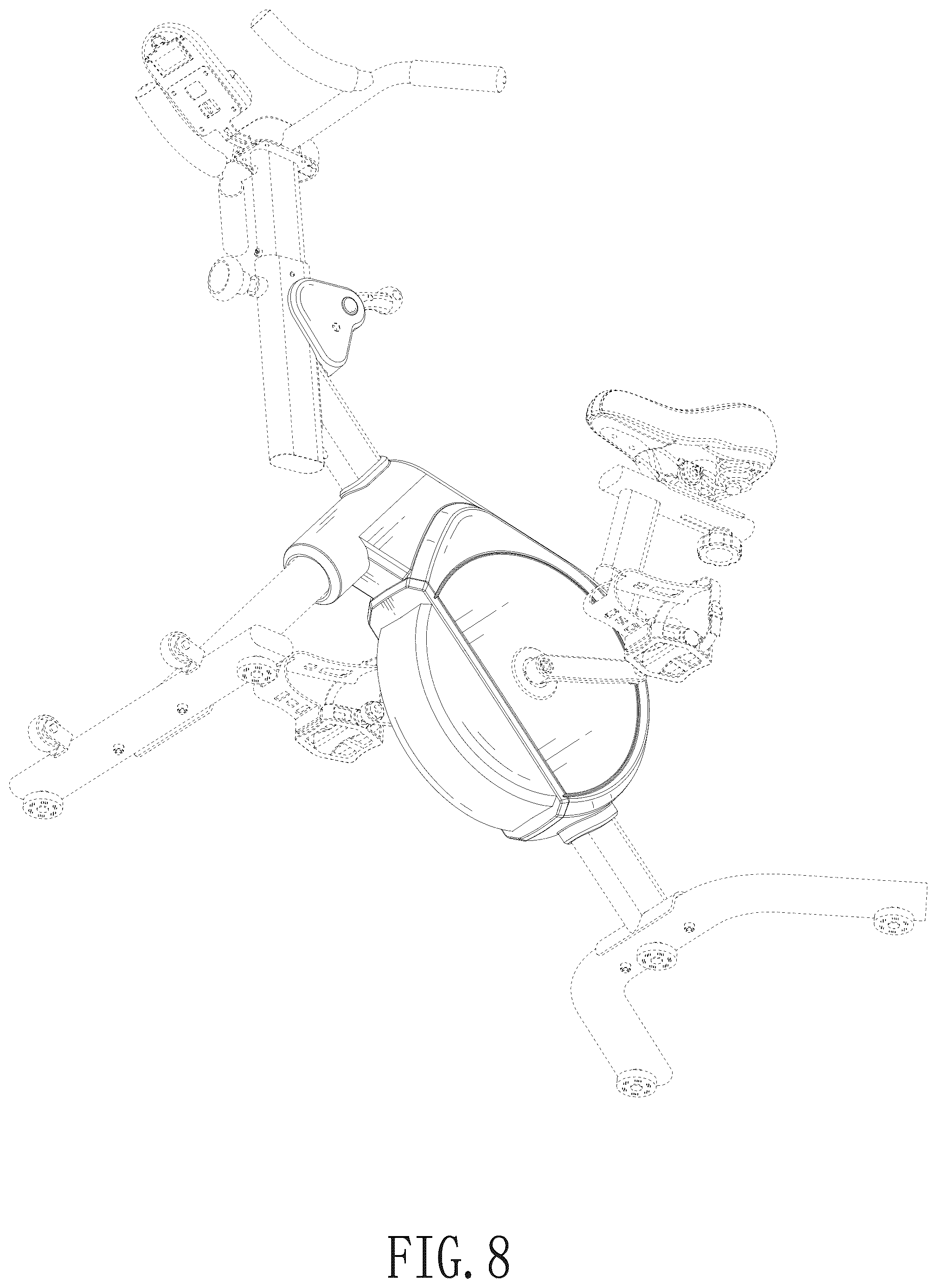 Patent USD1077095 Figure 8 – Cover for indoor cycling bike