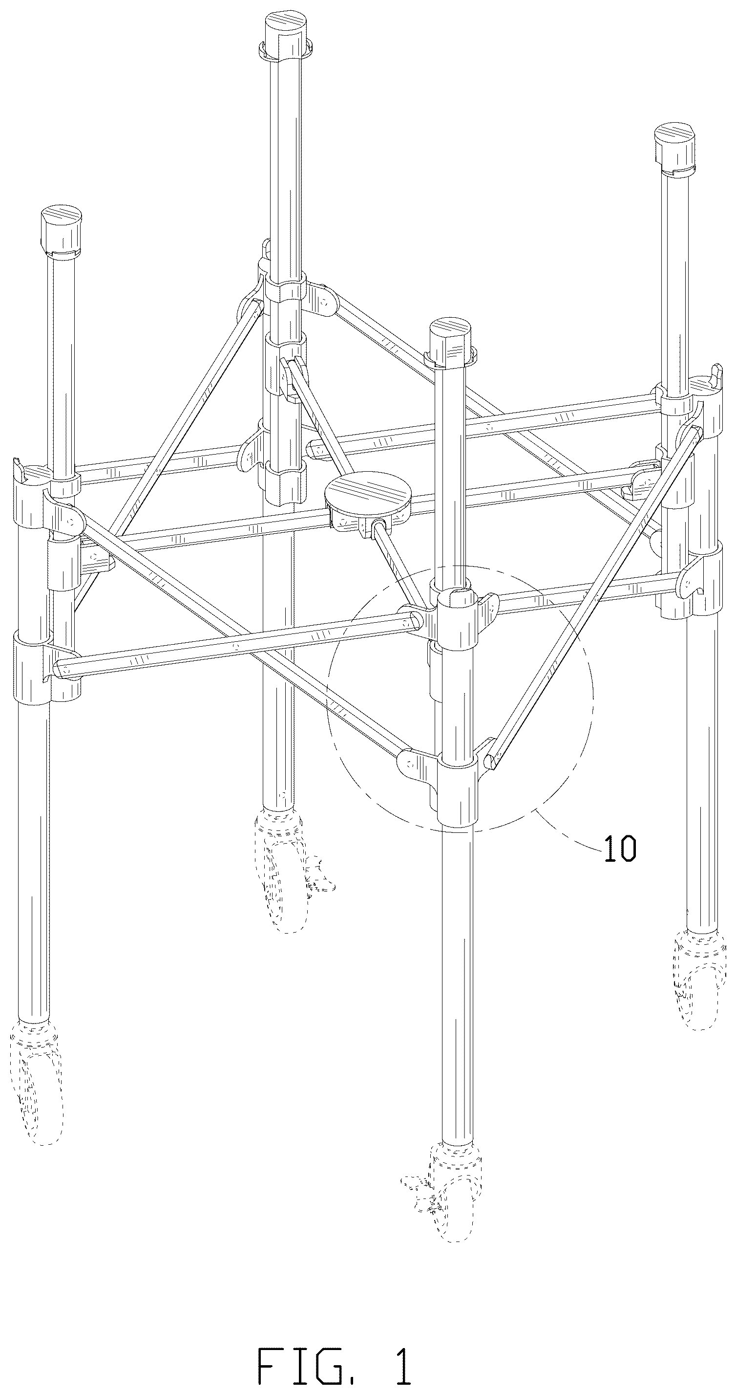 Patent USD1077099 Figure 1 – Tennis ball hopper