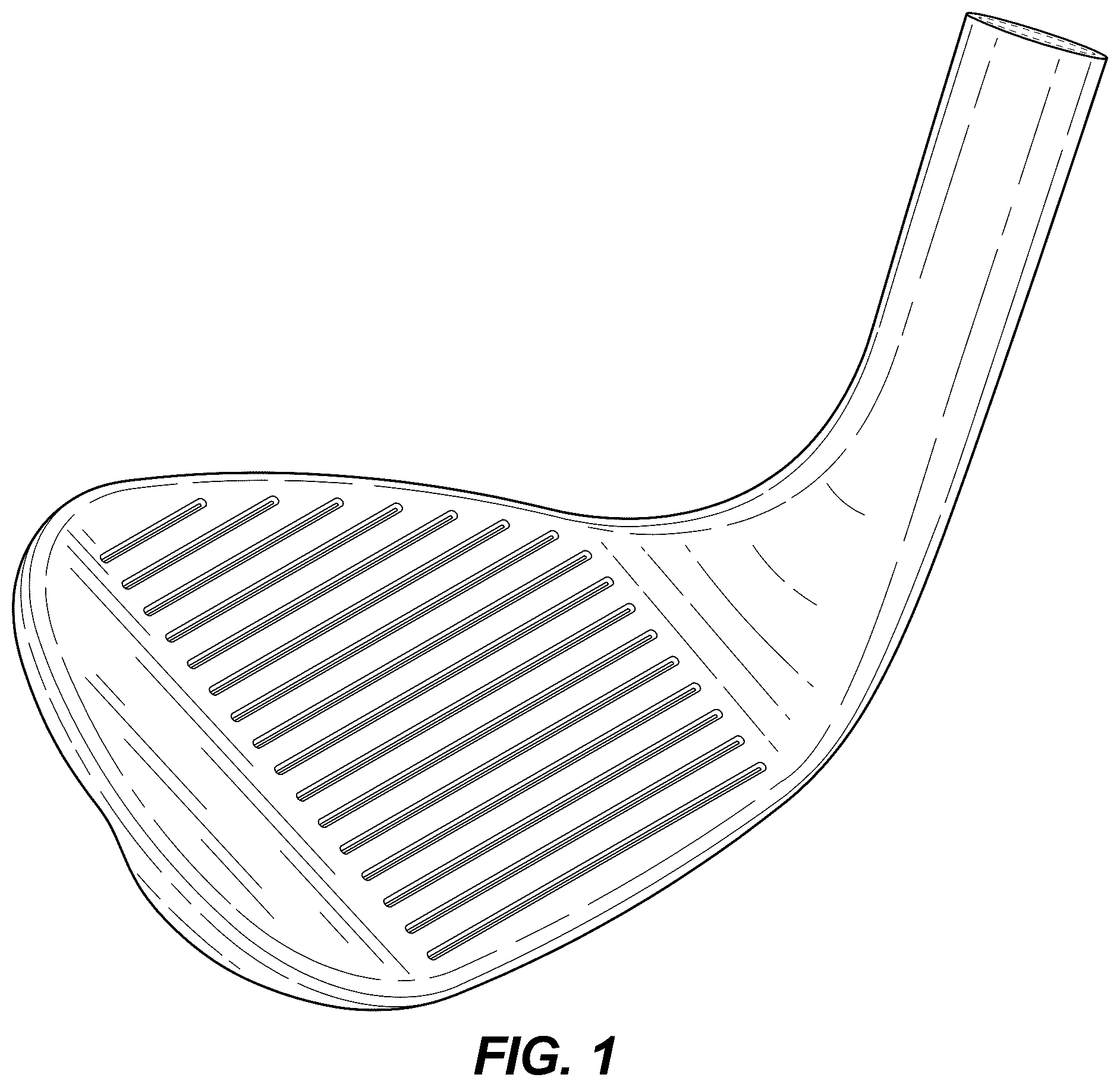 Patent USD1077102 Figure 1 – Golf club head