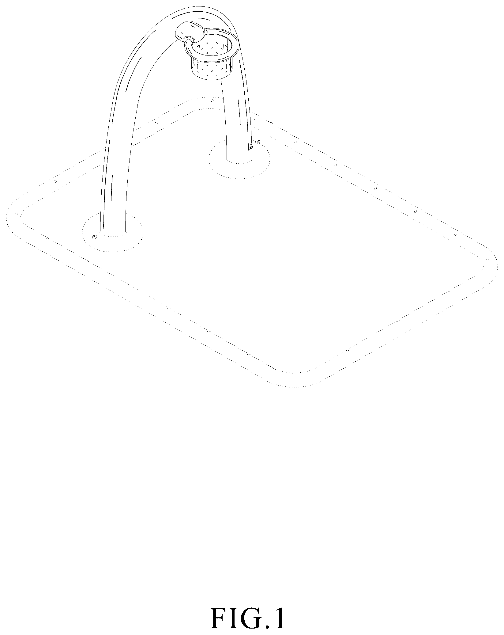 Patent USD1077115 Figure 1 – Splash pad
