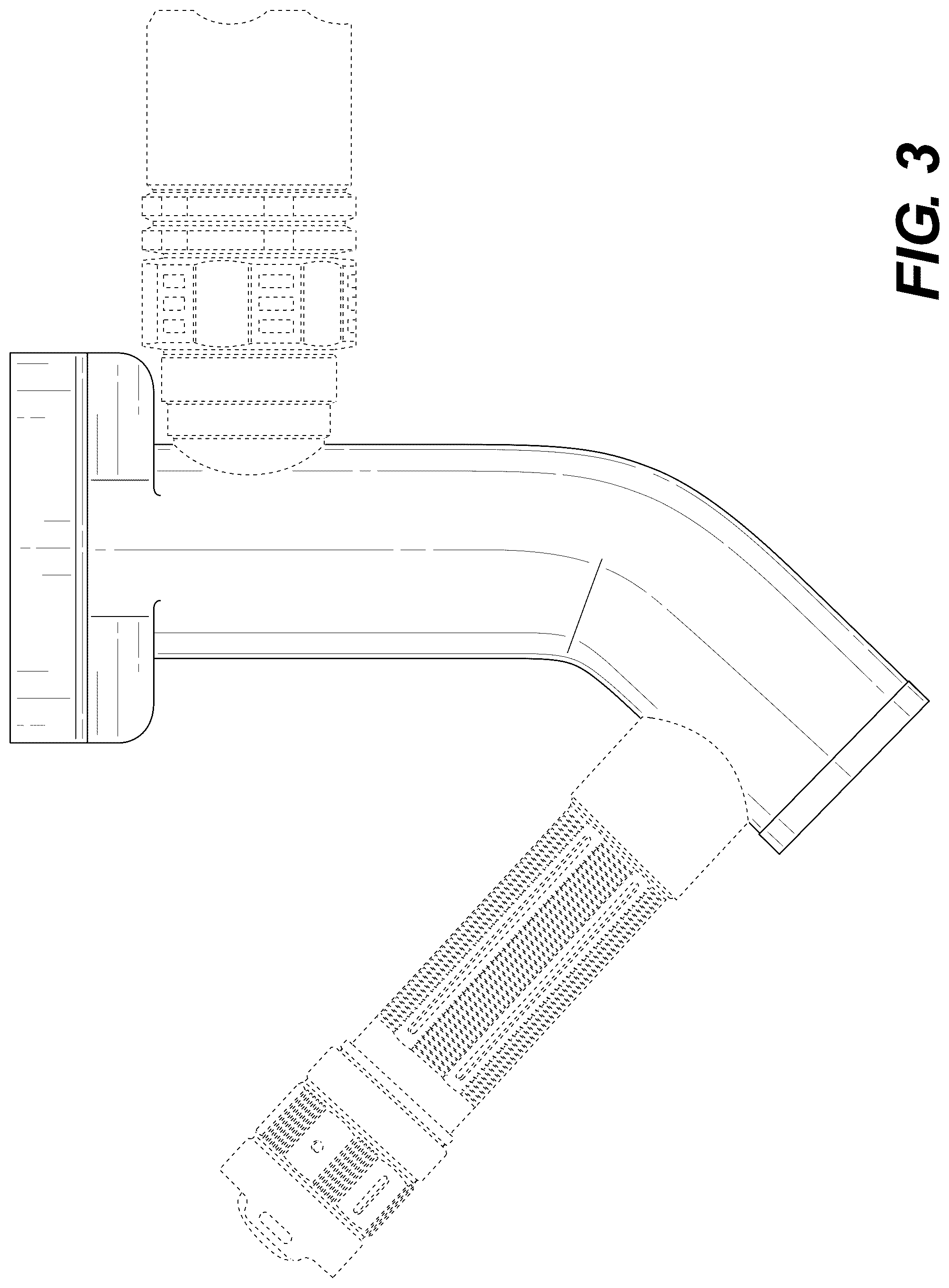 Patent USD1077121 Figure 3 – Angled support grip for a firearm