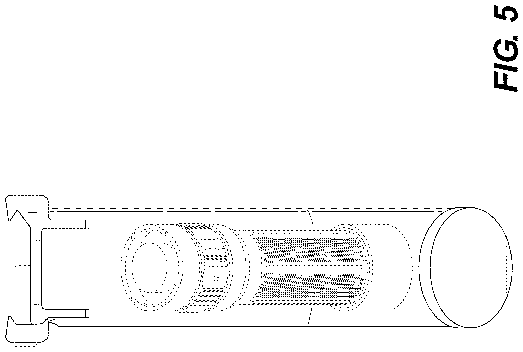 Patent USD1077121 Figure 5 – Angled support grip for a firearm