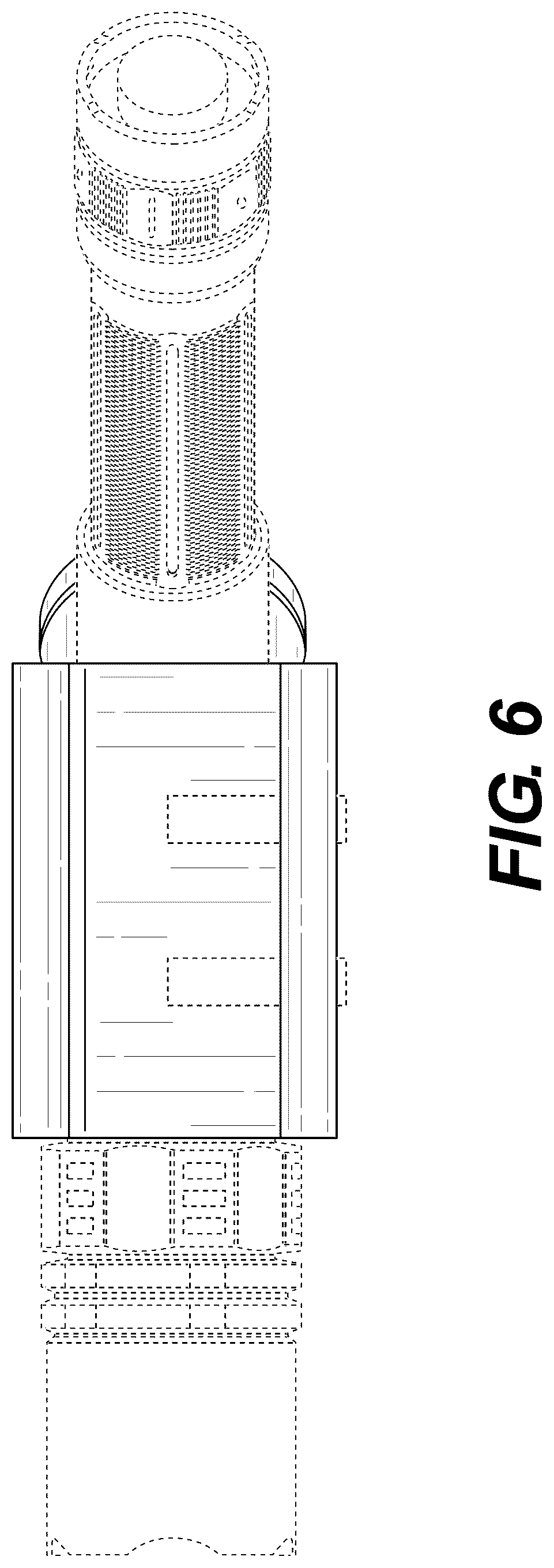 Patent USD1077121 Figure 6 – Angled support grip for a firearm