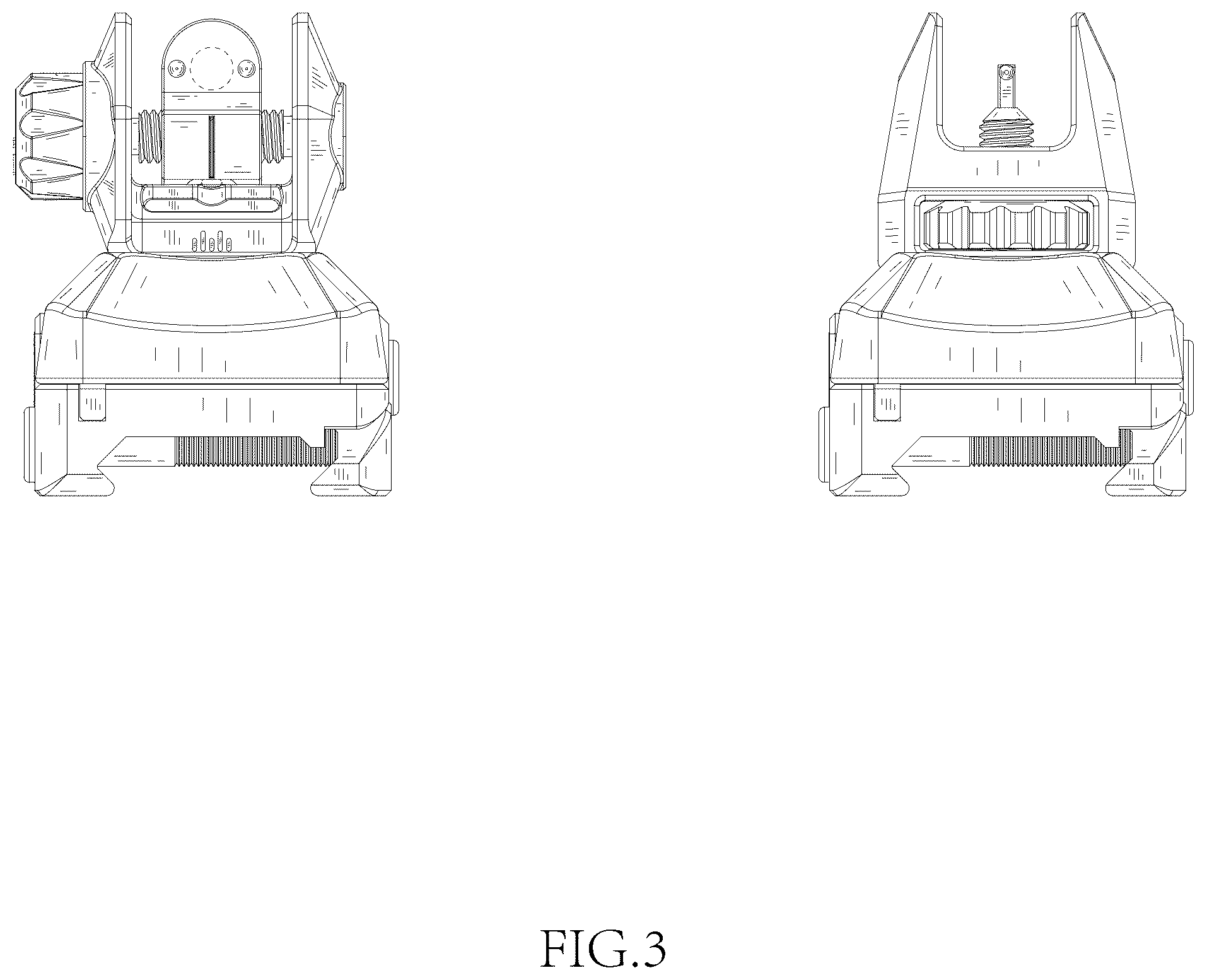 Patent USD1077124 Figure 3 – Flip up sight set