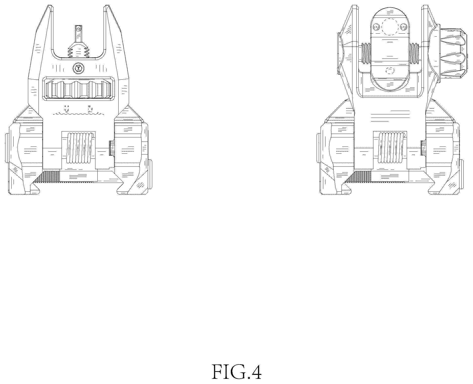 Patent USD1077124 Figure 4 – Flip up sight set
