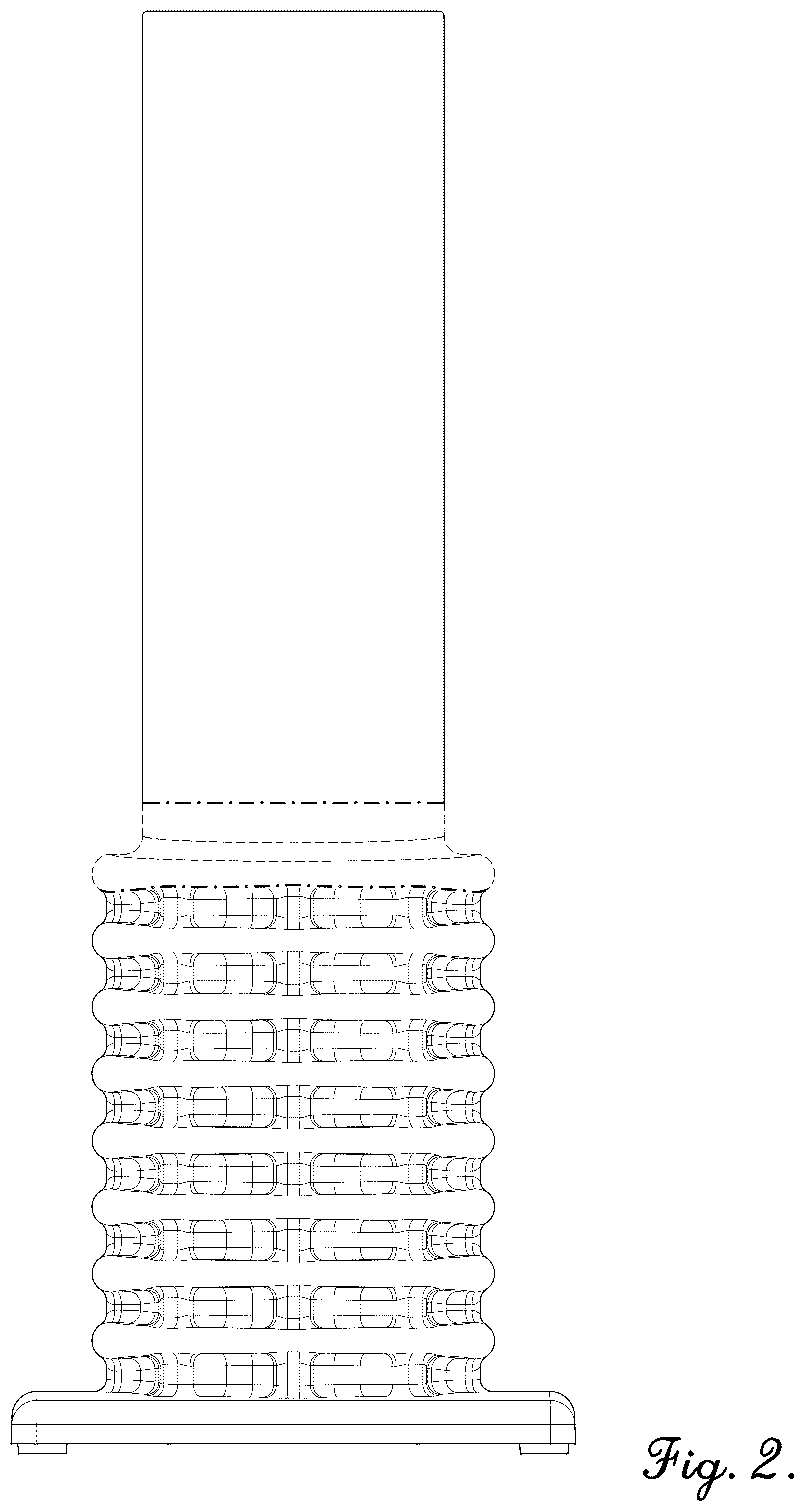 Patent USD1077125 Figure 2 – Launching tube for consumer fireworks aerial display shells